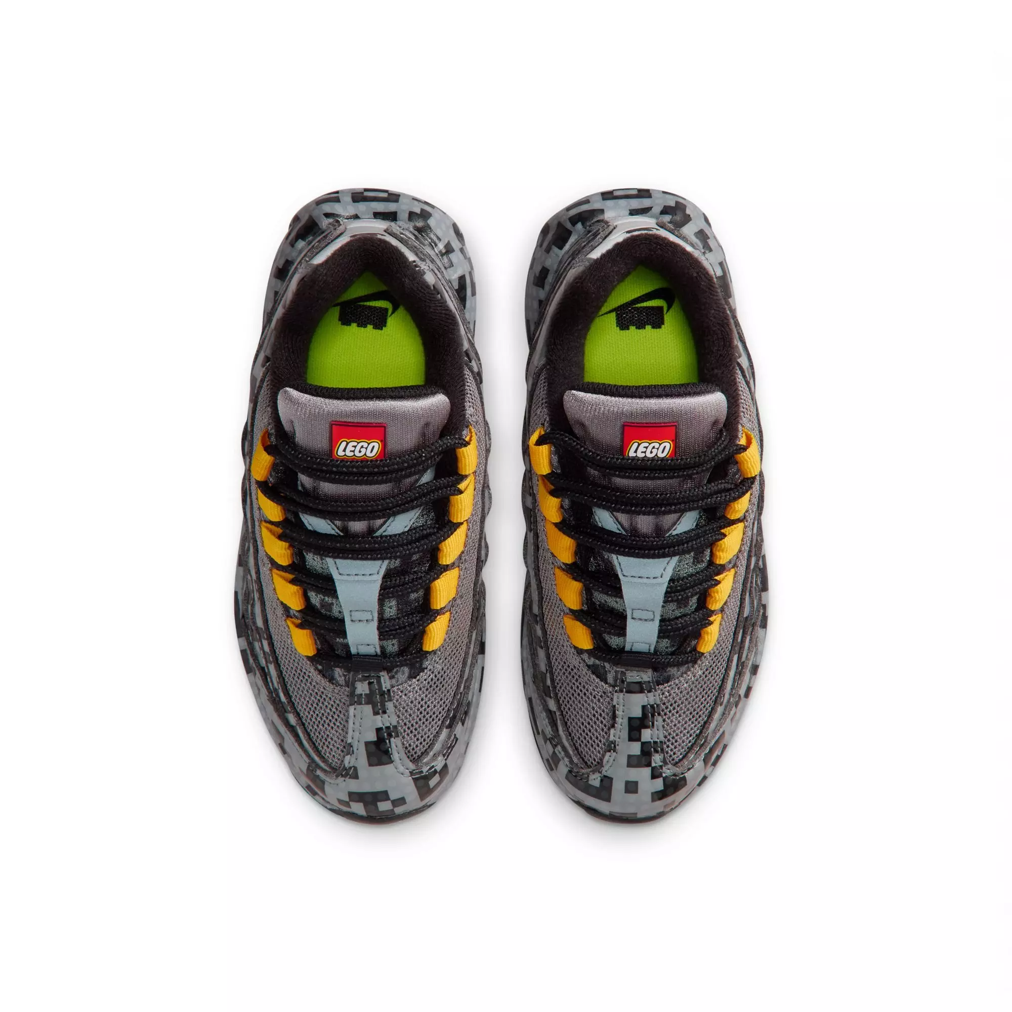 Nike Air Max 95 x LEGO Collection "Pixel Camo" Preschool Kids' Shoe - SMOKE GREY/METALLIC SILVER/BLACK