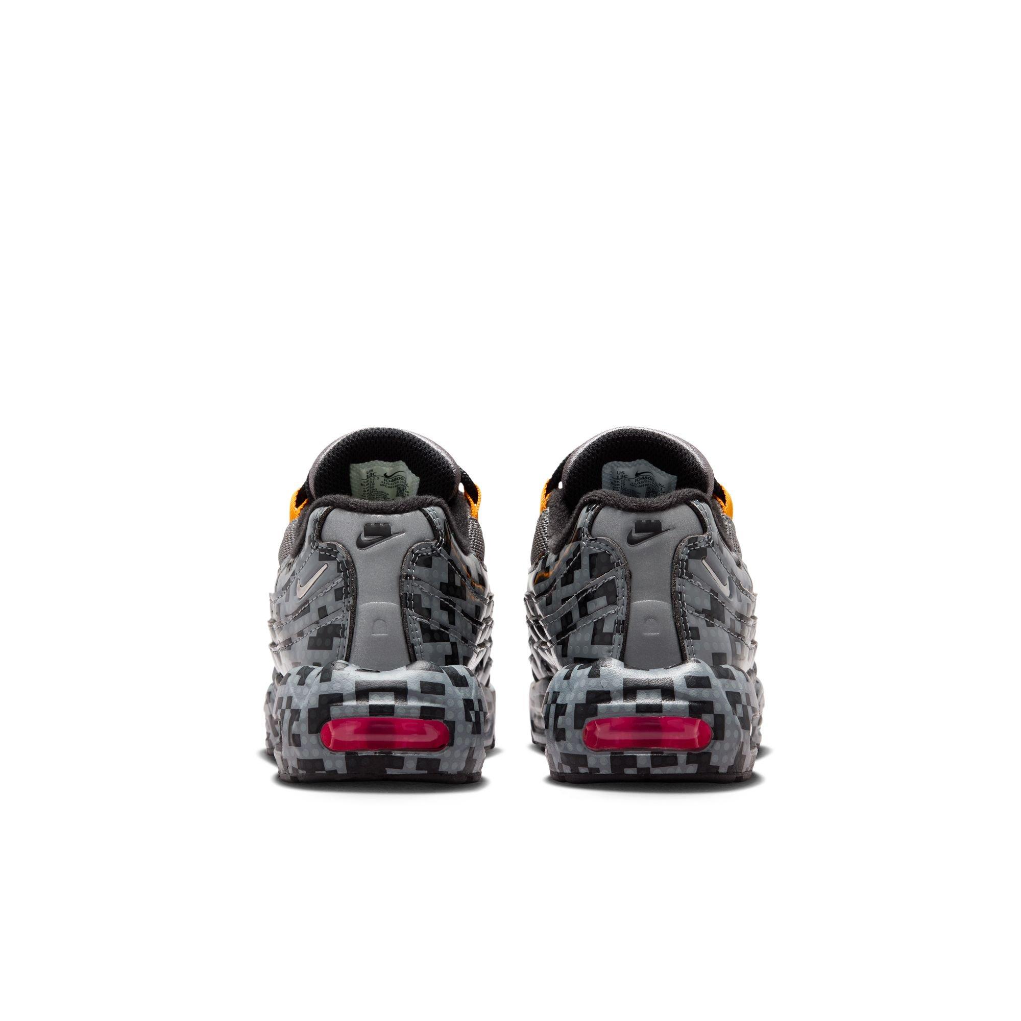 Nike Air Max 95 x LEGO Collection "Pixel Camo" Preschool Kids' Shoe - SMOKE GREY/METALLIC SILVER/BLACK Thumbnail View 6
