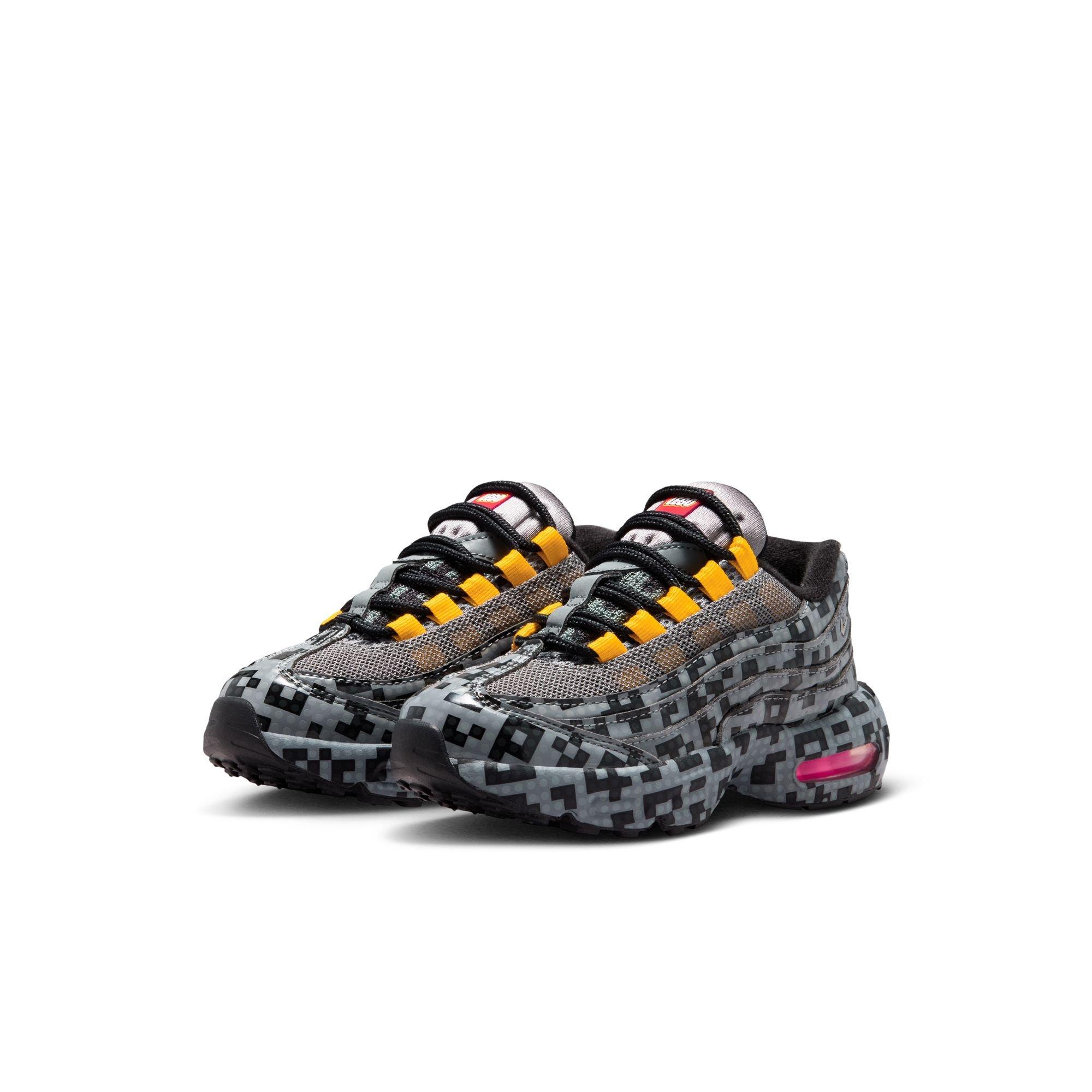 Nike Air Max 95 x LEGO Collection "Pixel Camo" Preschool Kids' Shoe - SMOKE GREY/METALLIC SILVER/BLACK Thumbnail View 7