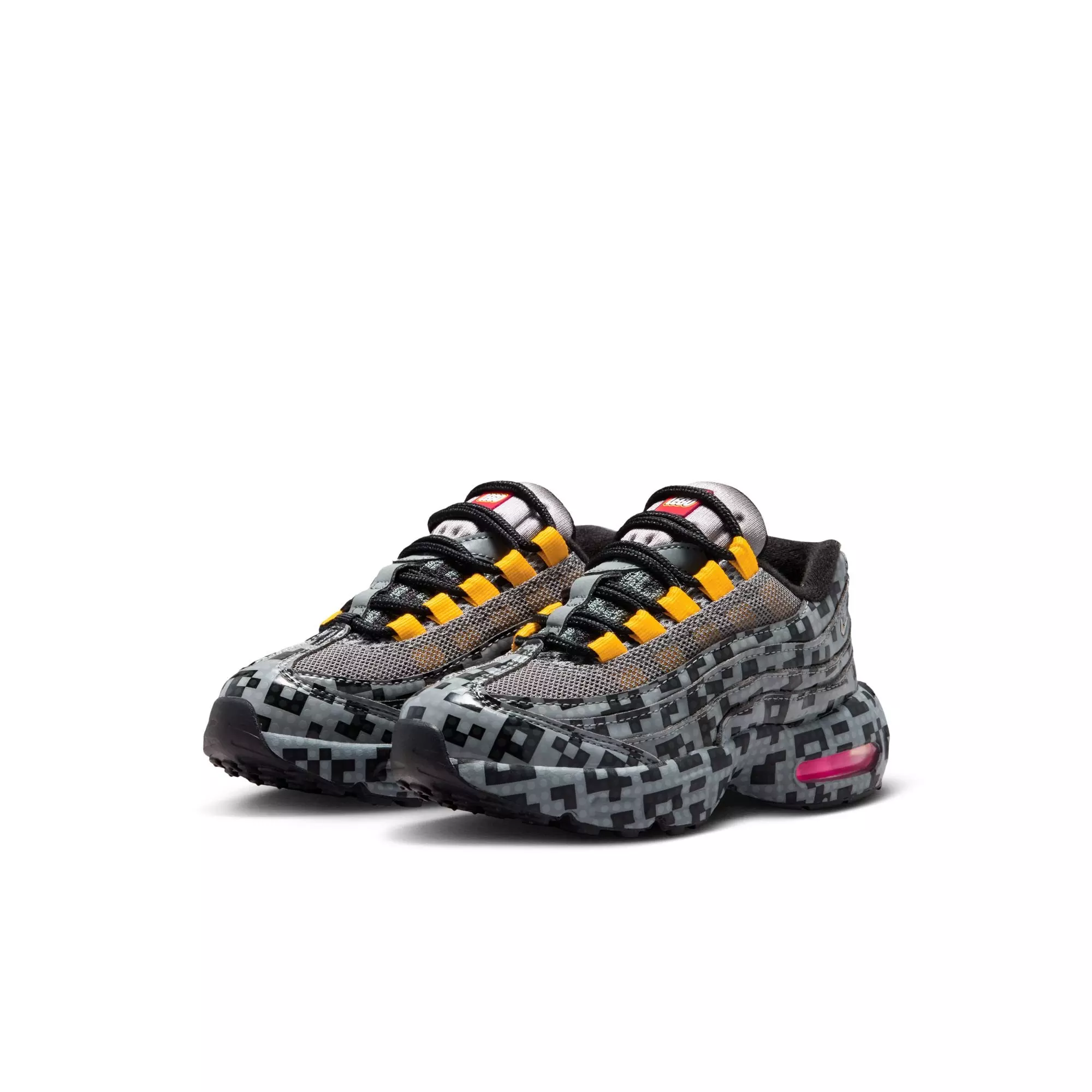 Nike Air Max 95 x LEGO Collection "Pixel Camo" Preschool Kids' Shoe - SMOKE GREY/METALLIC SILVER/BLACK