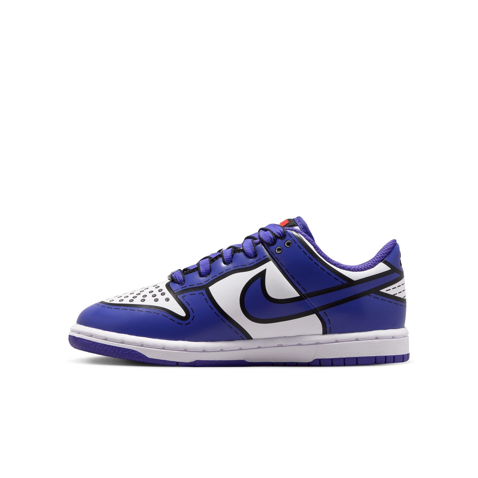 Nike Dunk Low x LEGO Collection "Bright Concord" Preschool Kids' Shoe - WHITE/BRIGHT CONCORD/RUSH RED Thumbnail View 3