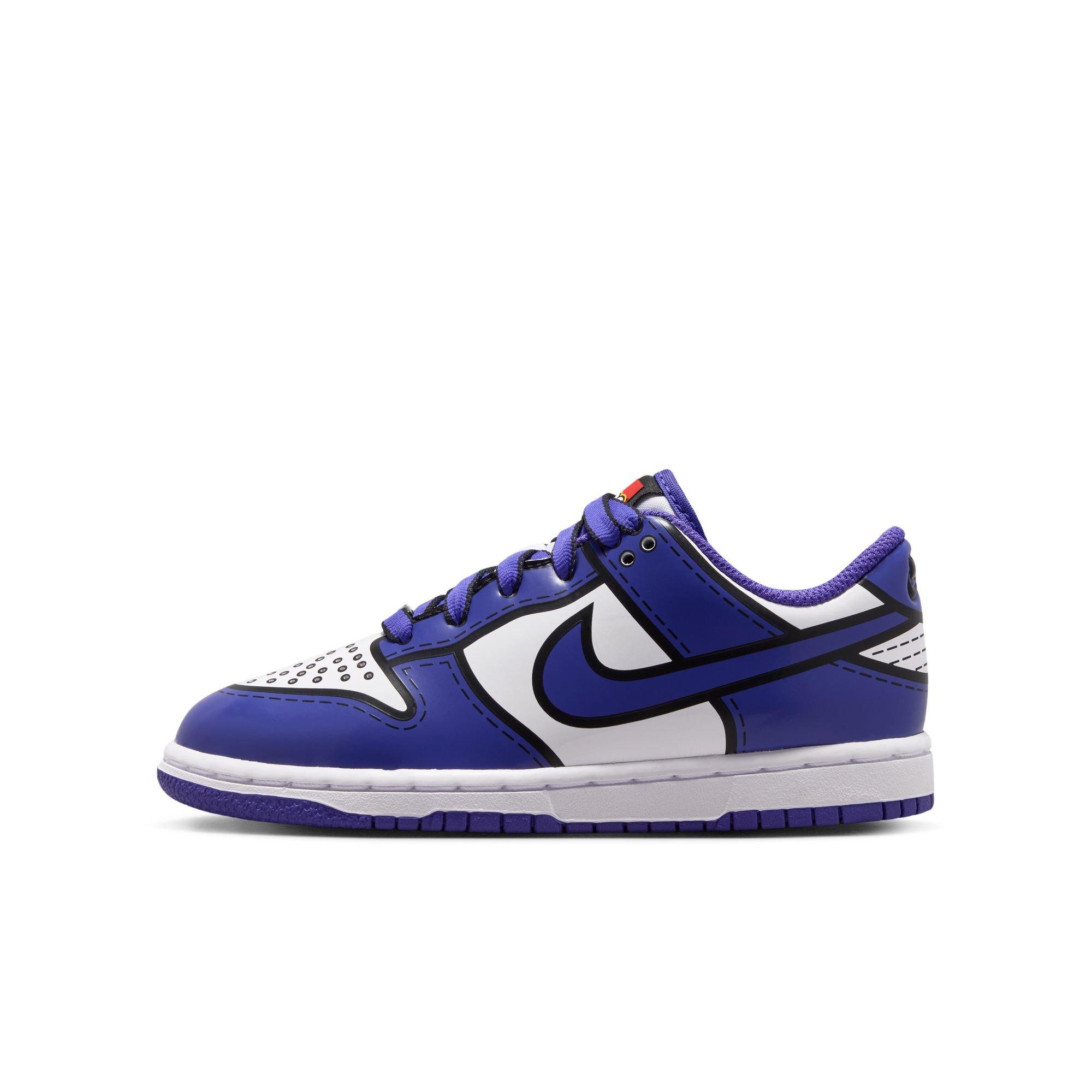 Nike Dunk Low x LEGO Collection "Bright Concord" Preschool Kids' Shoe - WHITE/BRIGHT CONCORD/RUSH RED Thumbnail View 4