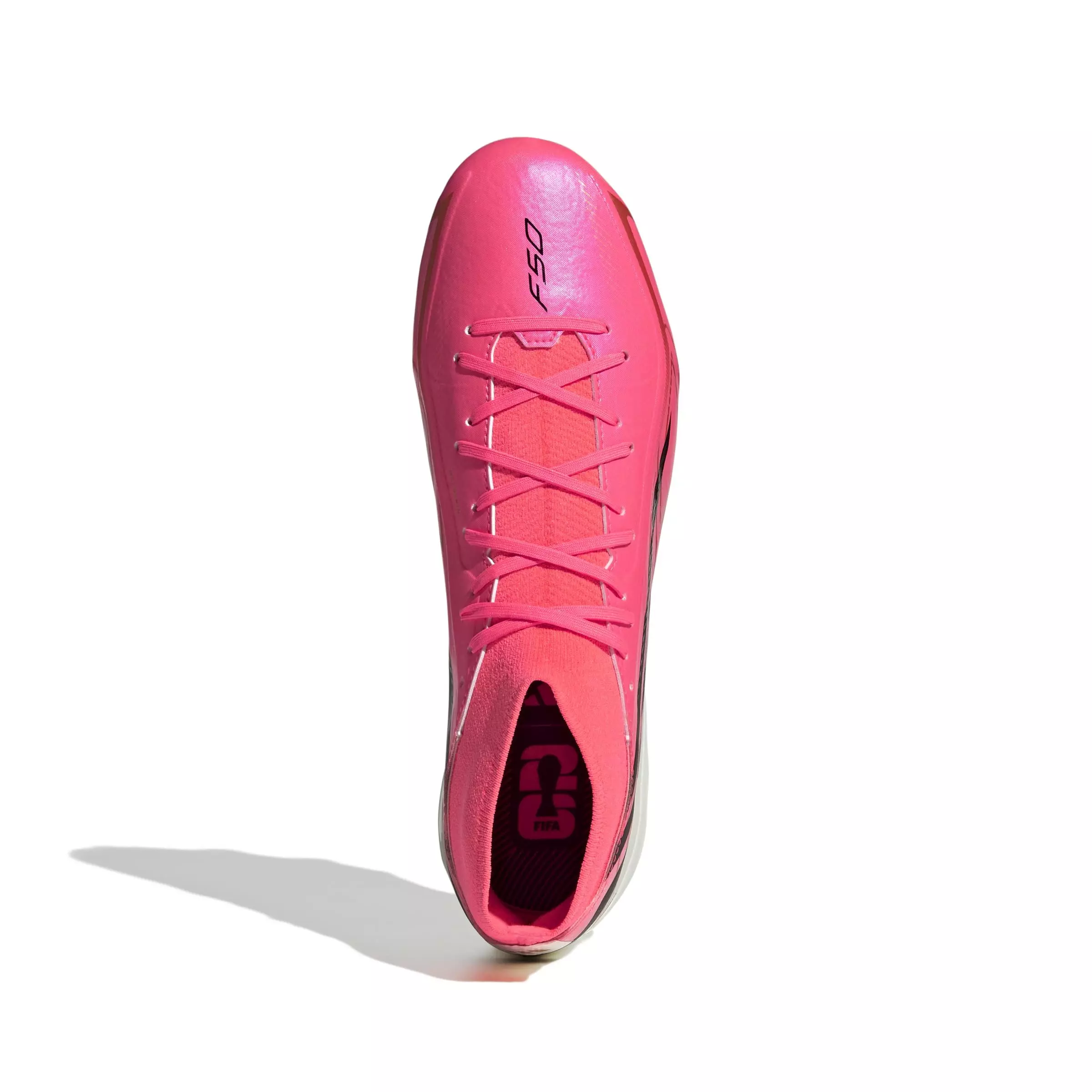 adidas F50 HyperFast League Mid FG "World Cup" Men's Soccer Cleat - SOLAR TURBO/CORE BLACK/GOLD METALLIC