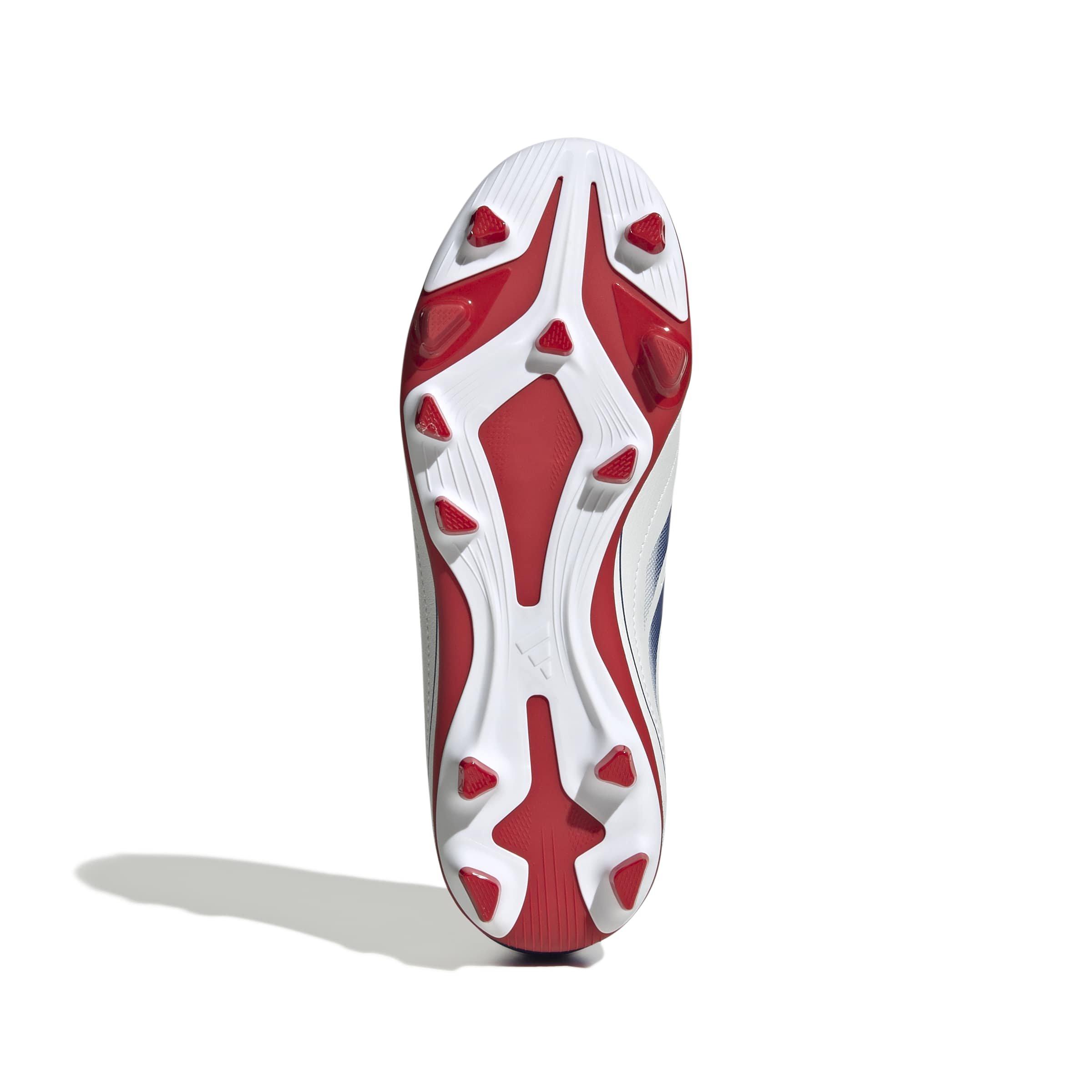 adidas Goletto IX FG/MG "White/Team Royal Blue/Scarlet" Preschool Kids' Soccer Cleat - WHITE/RED/BLUE