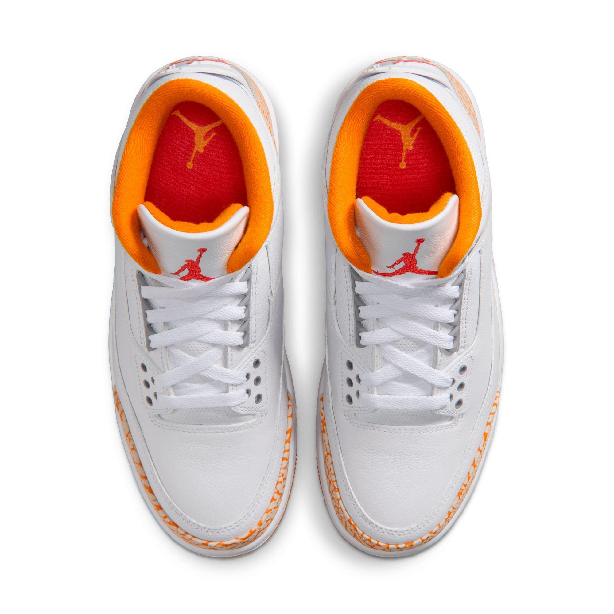 Jordan Retro 3 "Orange Citrus" Women's Shoe - WHITE/MULTI-COLOR Thumbnail View 10