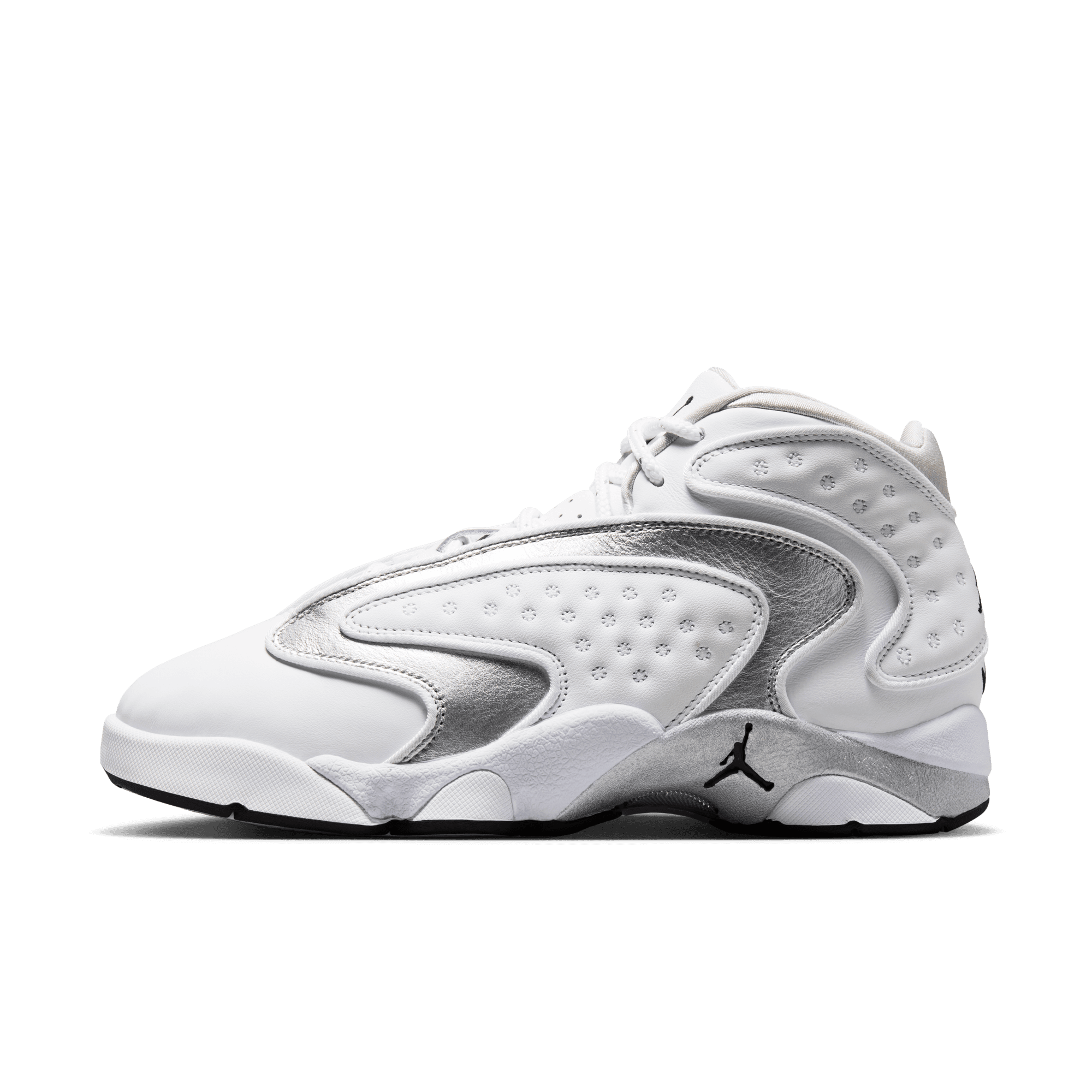 Jordan OG "White/Metallic Silver/Black" Women's Shoe - WHITE/SILVER Thumbnail View 3