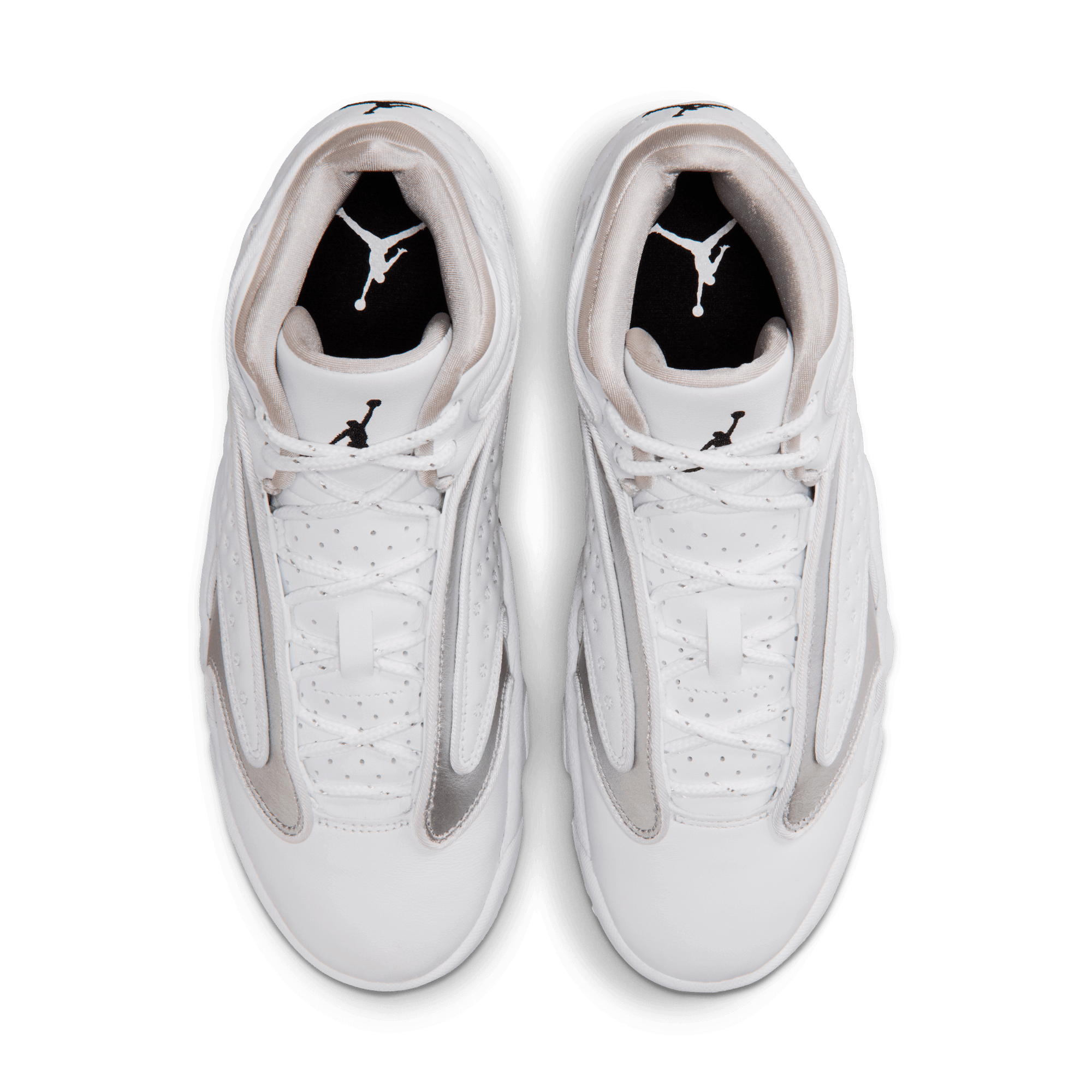 Jordan OG "White/Metallic Silver/Black" Women's Shoe - WHITE/SILVER Thumbnail View 6