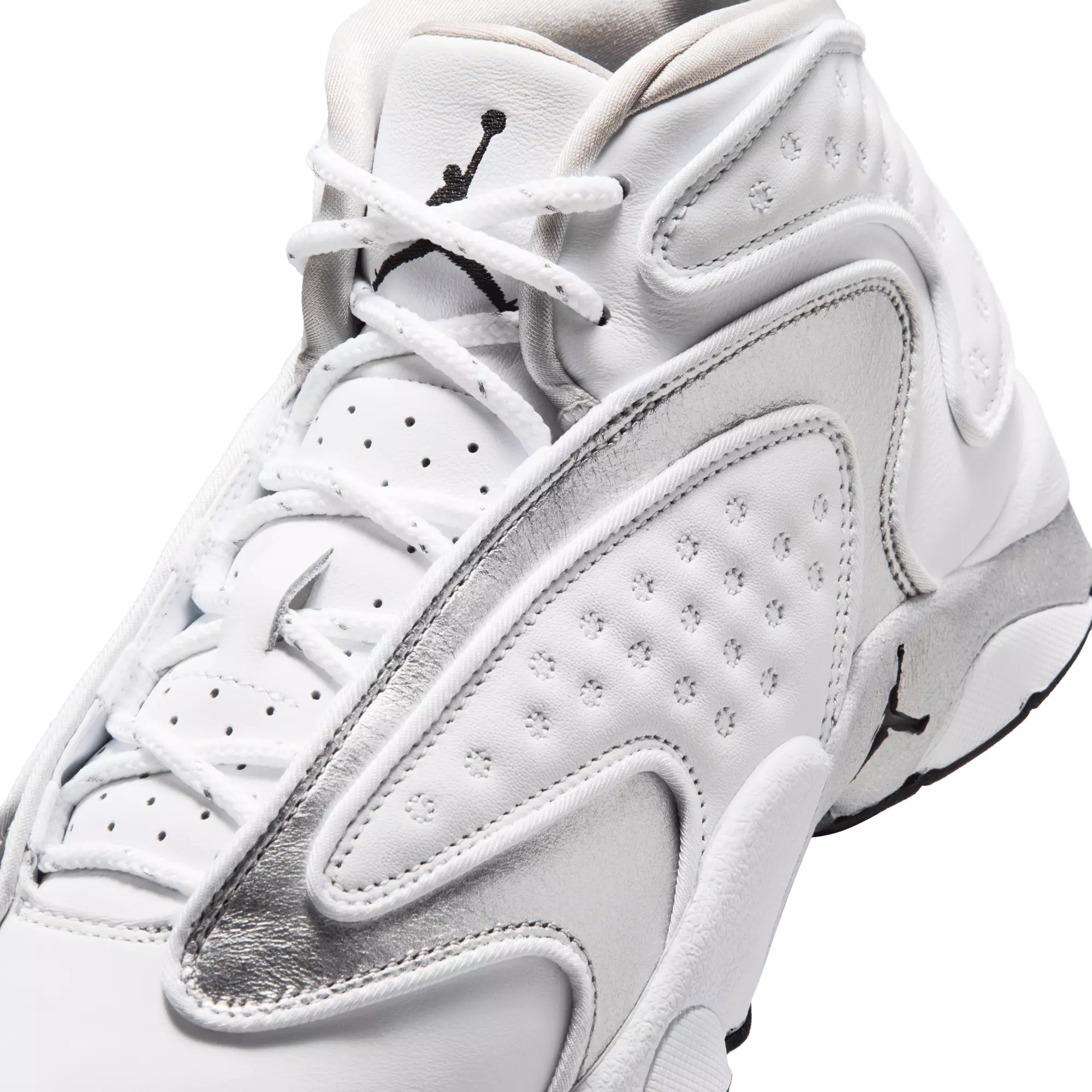 Jordan OG "White/Metallic Silver/Black" Women's Shoe - WHITE/SILVER