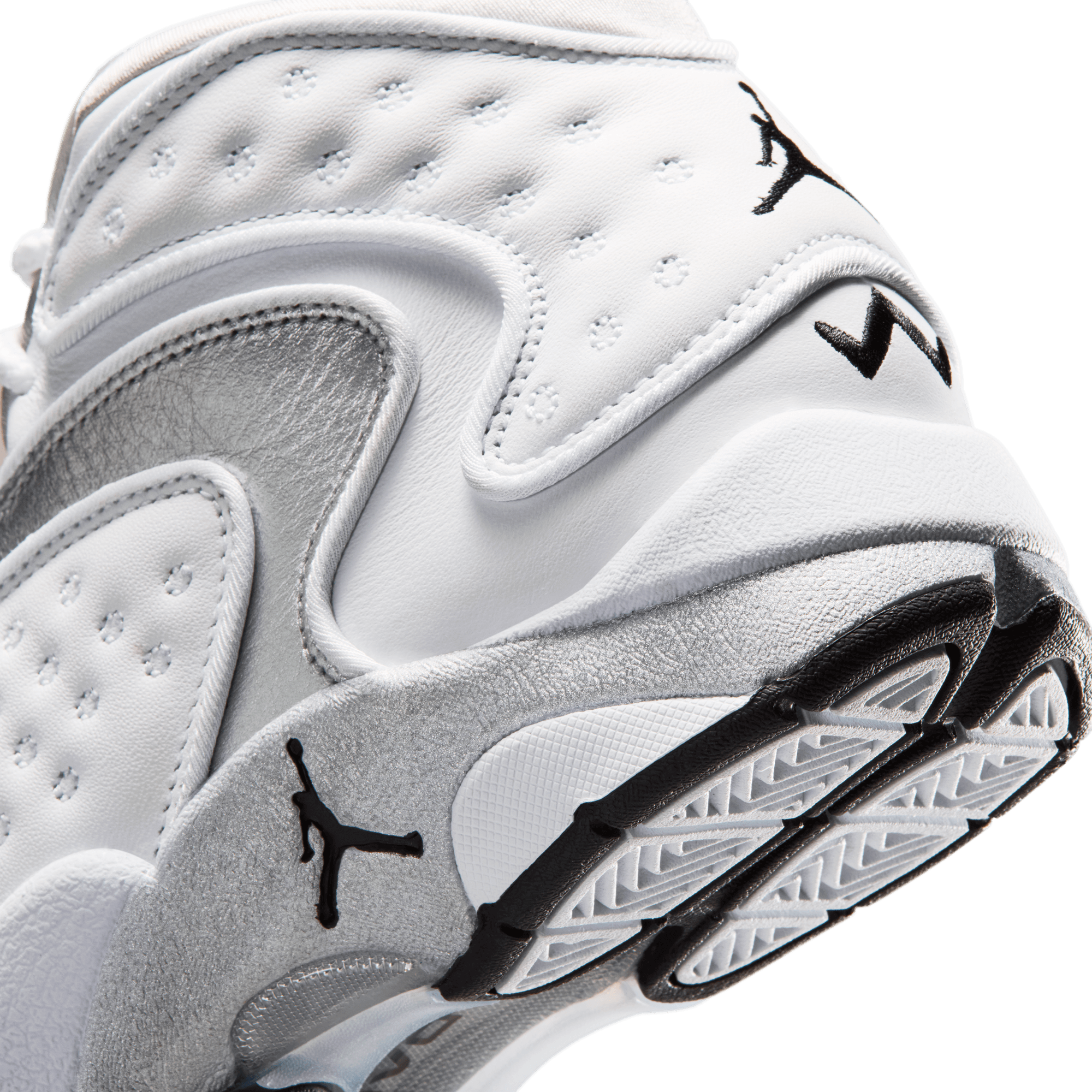 Jordan OG "White/Metallic Silver/Black" Women's Shoe - WHITE/SILVER Thumbnail View 10