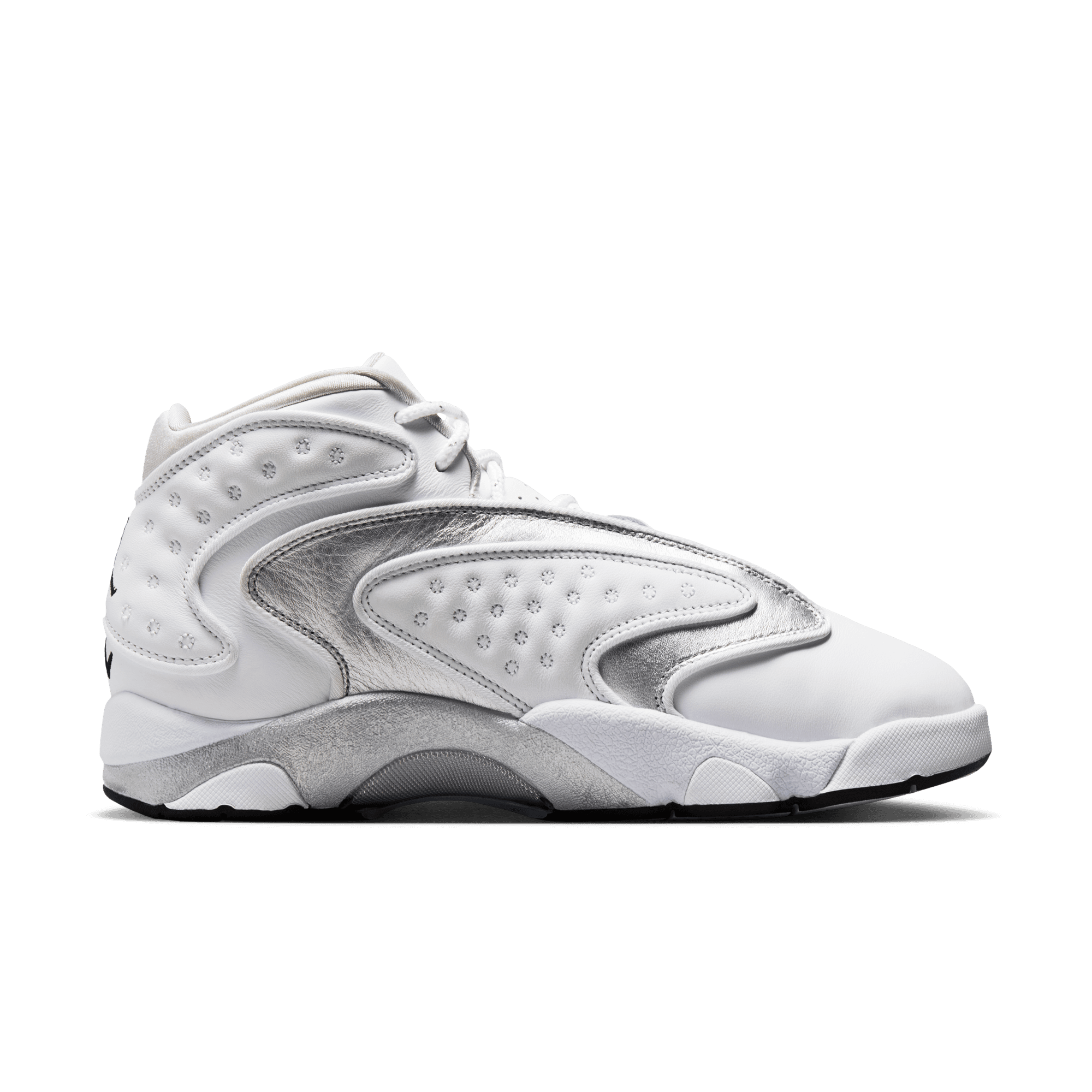 Jordan OG "White/Metallic Silver/Black" Women's Shoe - WHITE/SILVER Thumbnail View 2