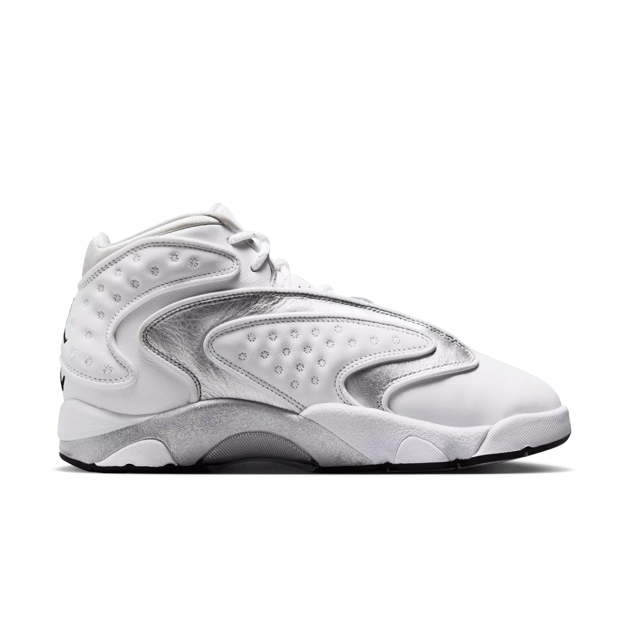 Jordan OG "White/Metallic Silver/Black" Women's Shoe - WHITE/SILVER