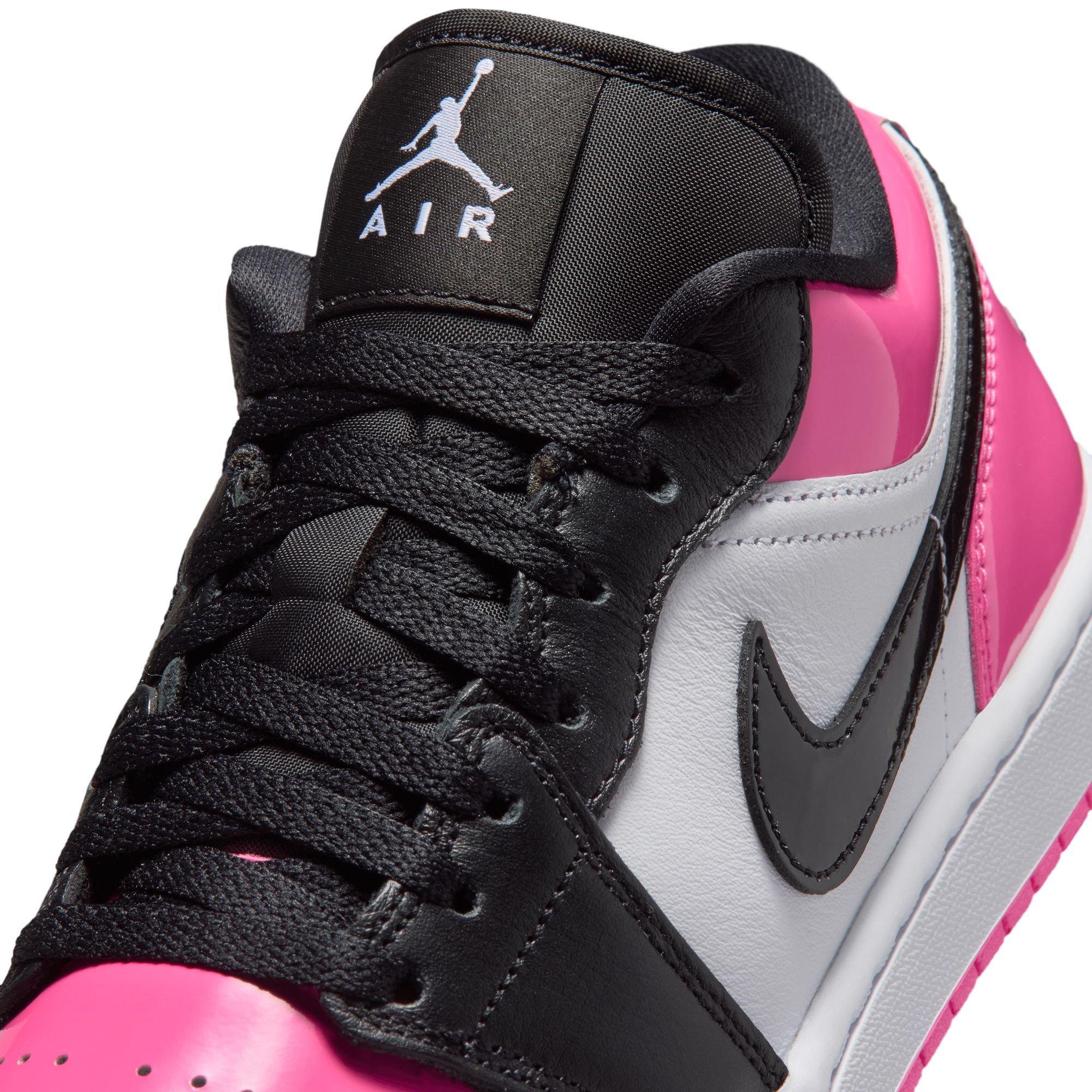 Jordan 1 Low SE "Pinksicle/Black/White" Women's Shoe - BLACK/PINK/WHITE Thumbnail View 8