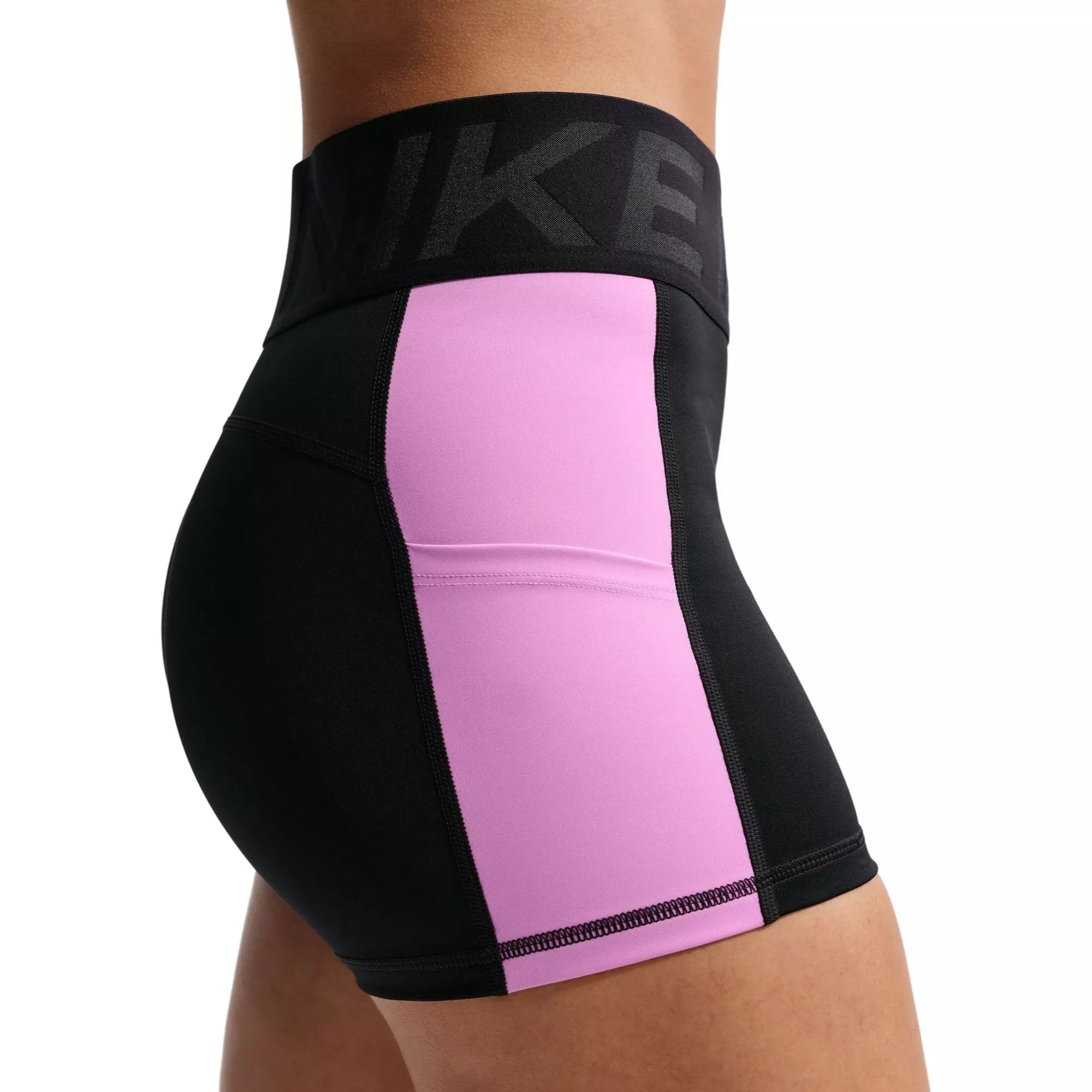 Nike Women's Pro Sculpt Dri-FIT High-Waisted 5" Biker Shorts - Black/Pink - BLACK/PINK