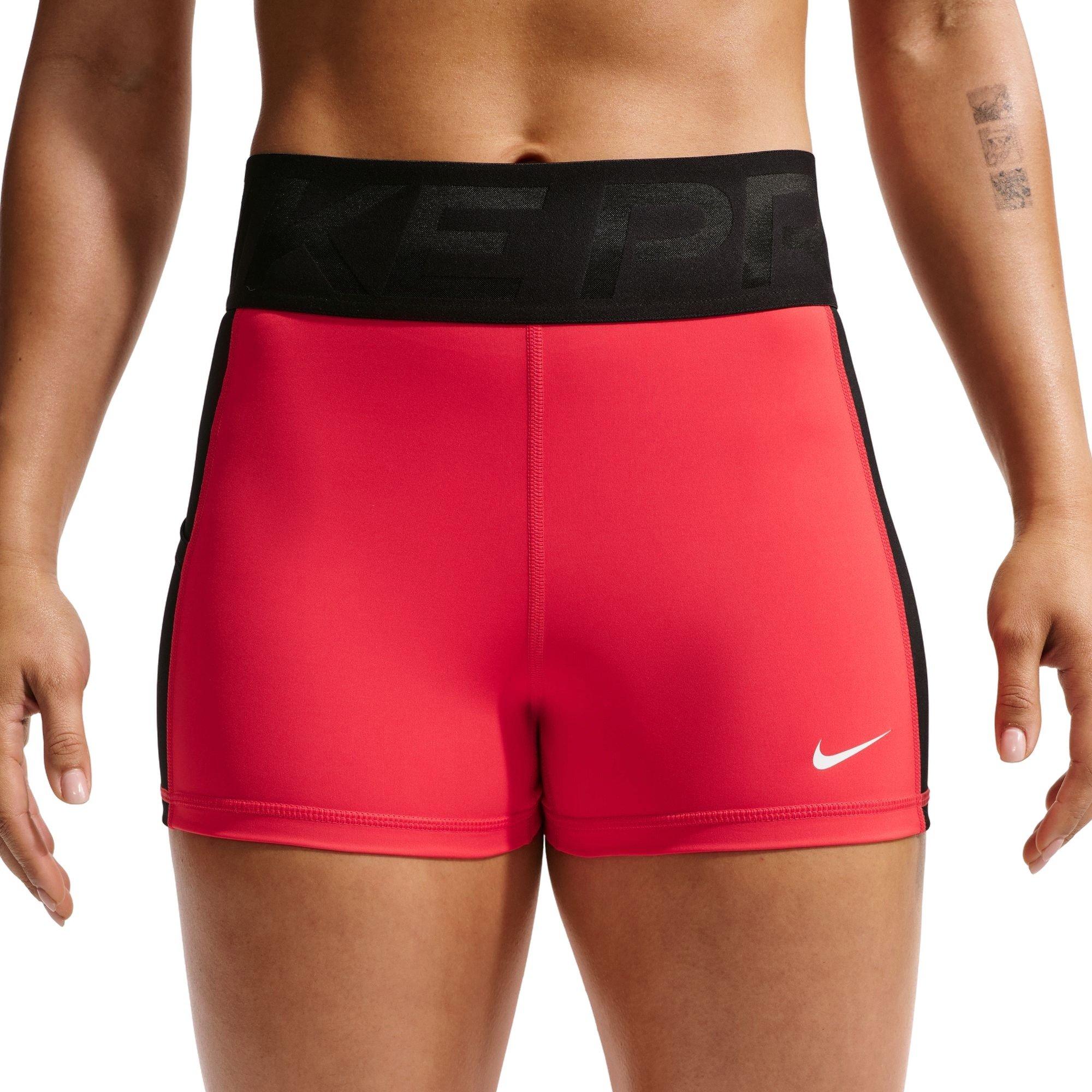 Nike Women's Pro Sculpt Dri-FIT High-Waisted 5" Biker Shorts - Crimson - CRIMSON Thumbnail View 3