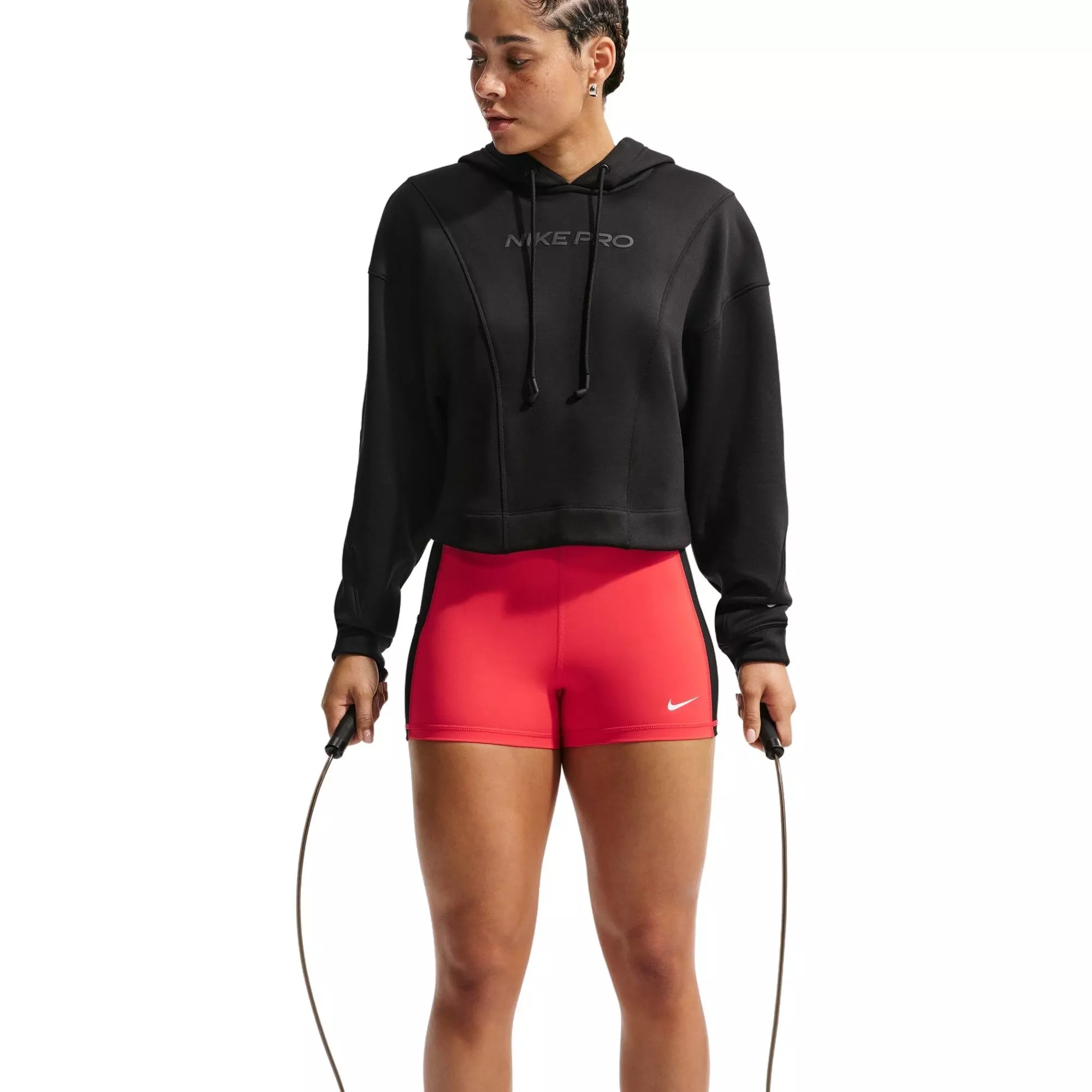 Nike Women's Pro Sculpt Dri-FIT High-Waisted 5" Biker Shorts - Crimson - CRIMSON