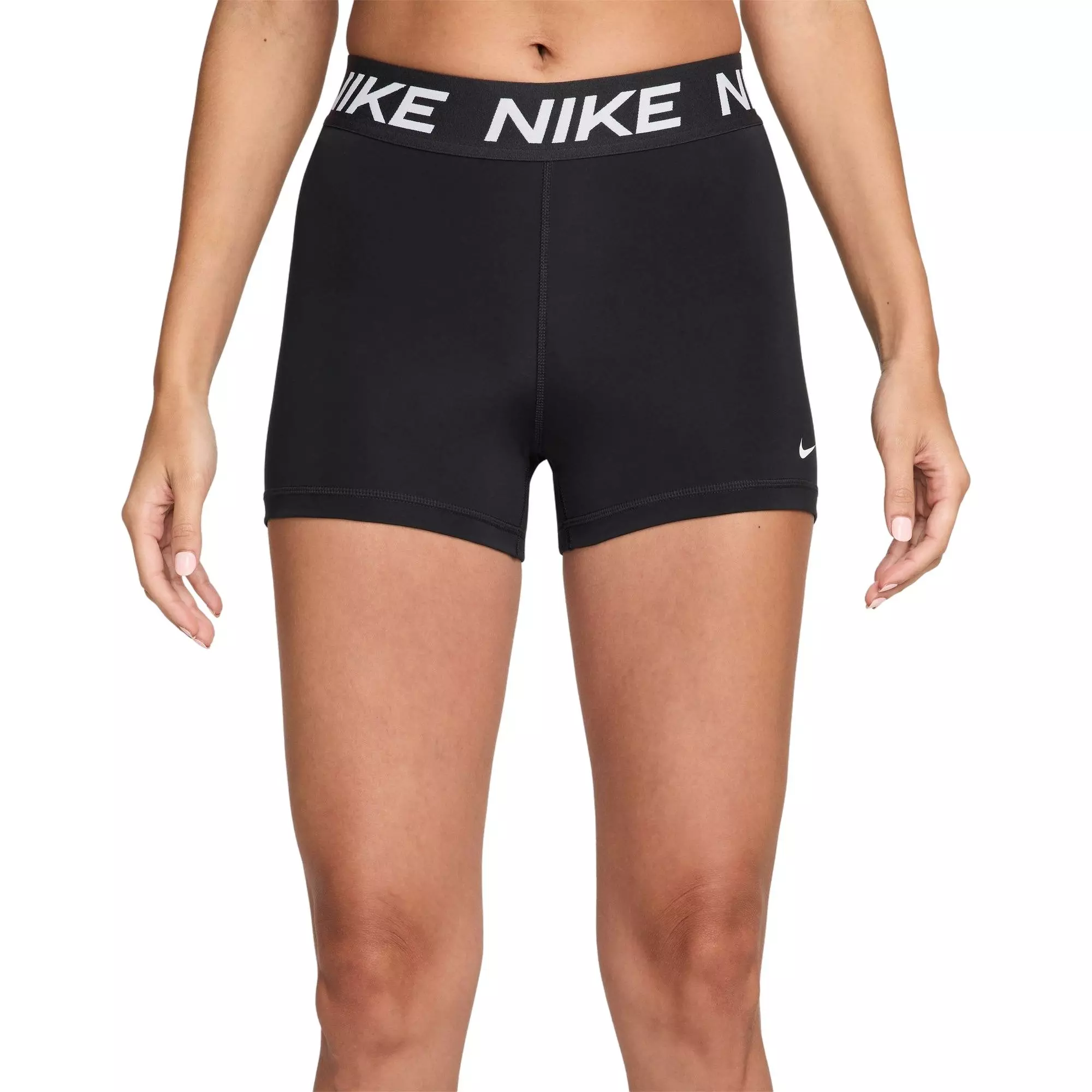 Nike Womens' Pro Mid-Rise 5" Biker Shorts - BLACK