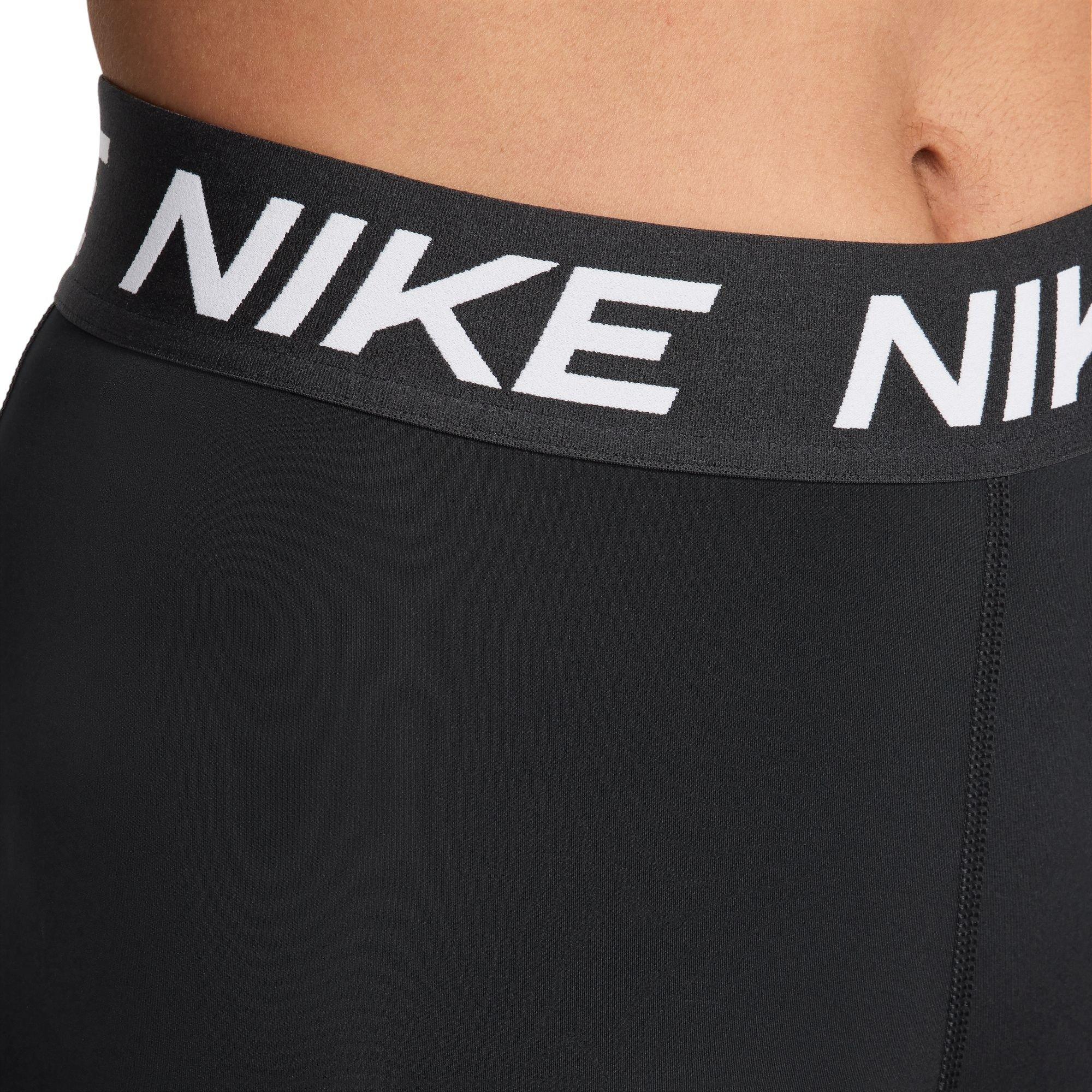 Nike Womens' Pro Mid-Rise 5" Biker Shorts - BLACK Thumbnail View 2