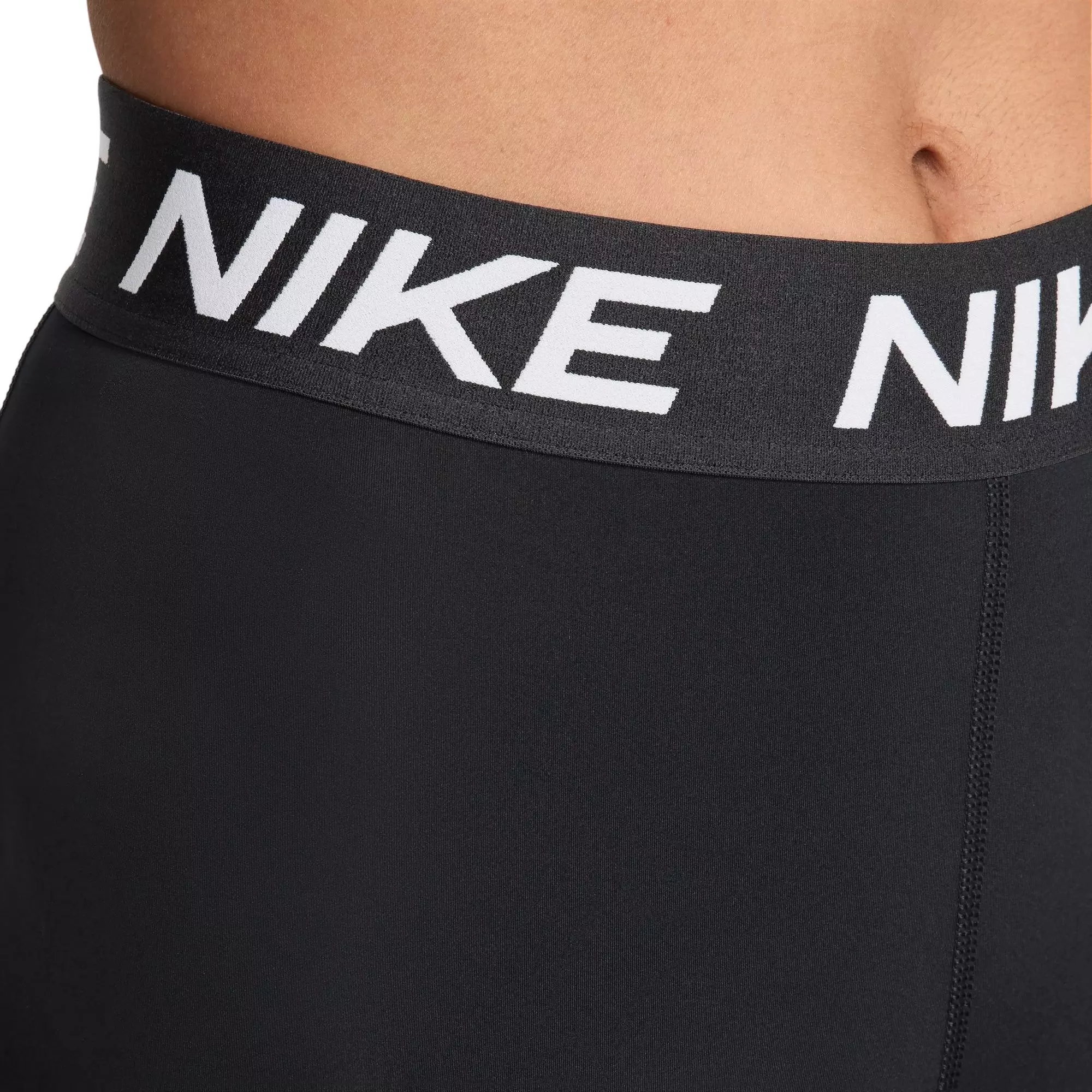 Nike Womens' Pro Mid-Rise 5" Biker Shorts - BLACK