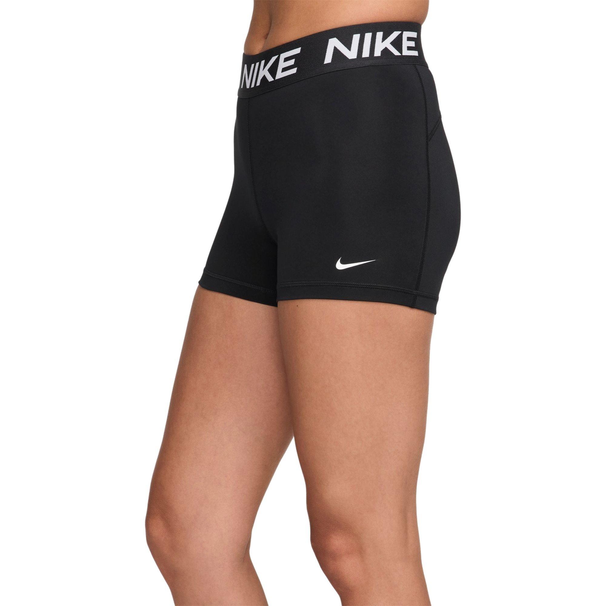 Nike Womens' Pro Mid-Rise 5" Biker Shorts - BLACK Thumbnail View 3