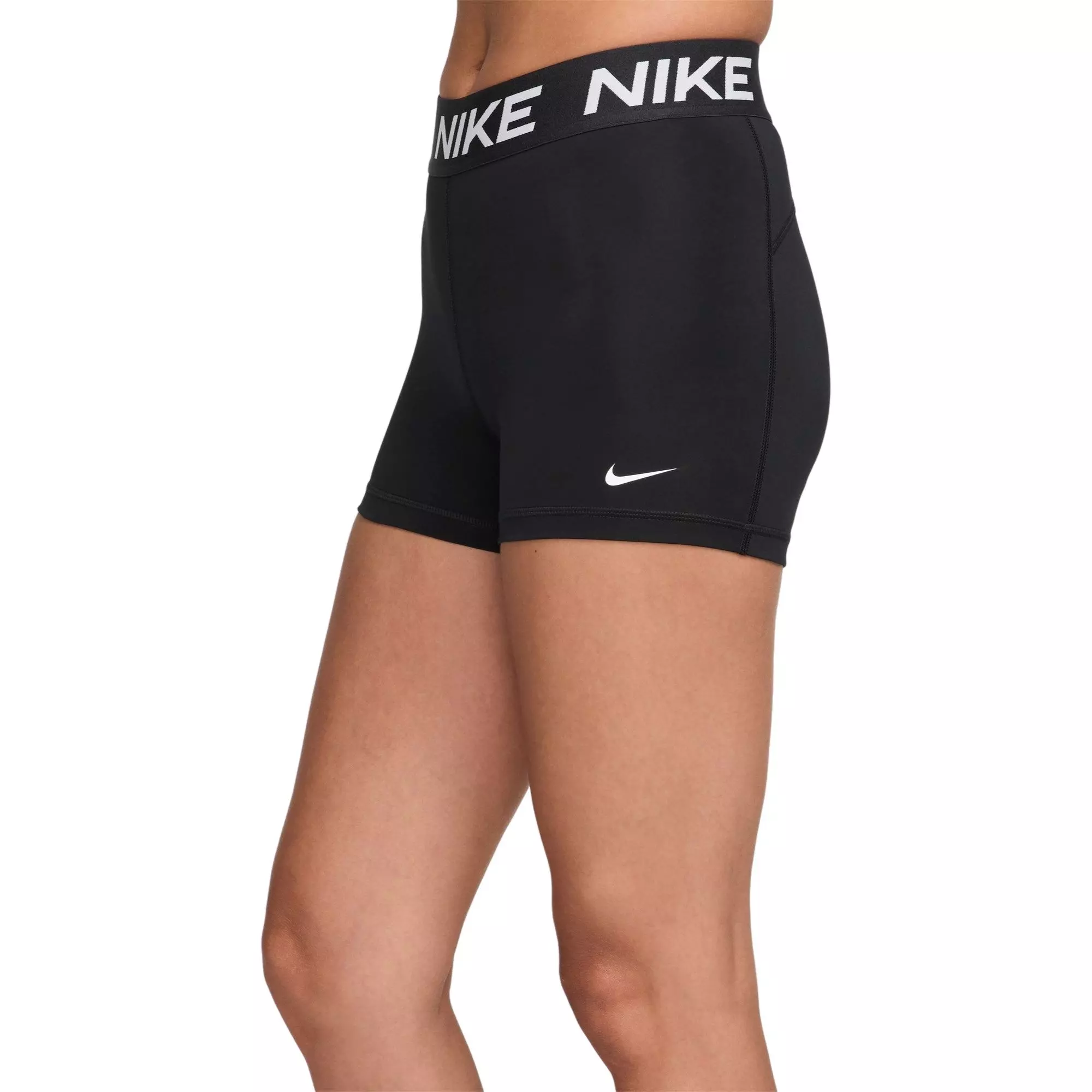 Nike Womens' Pro Mid-Rise 5" Biker Shorts - BLACK