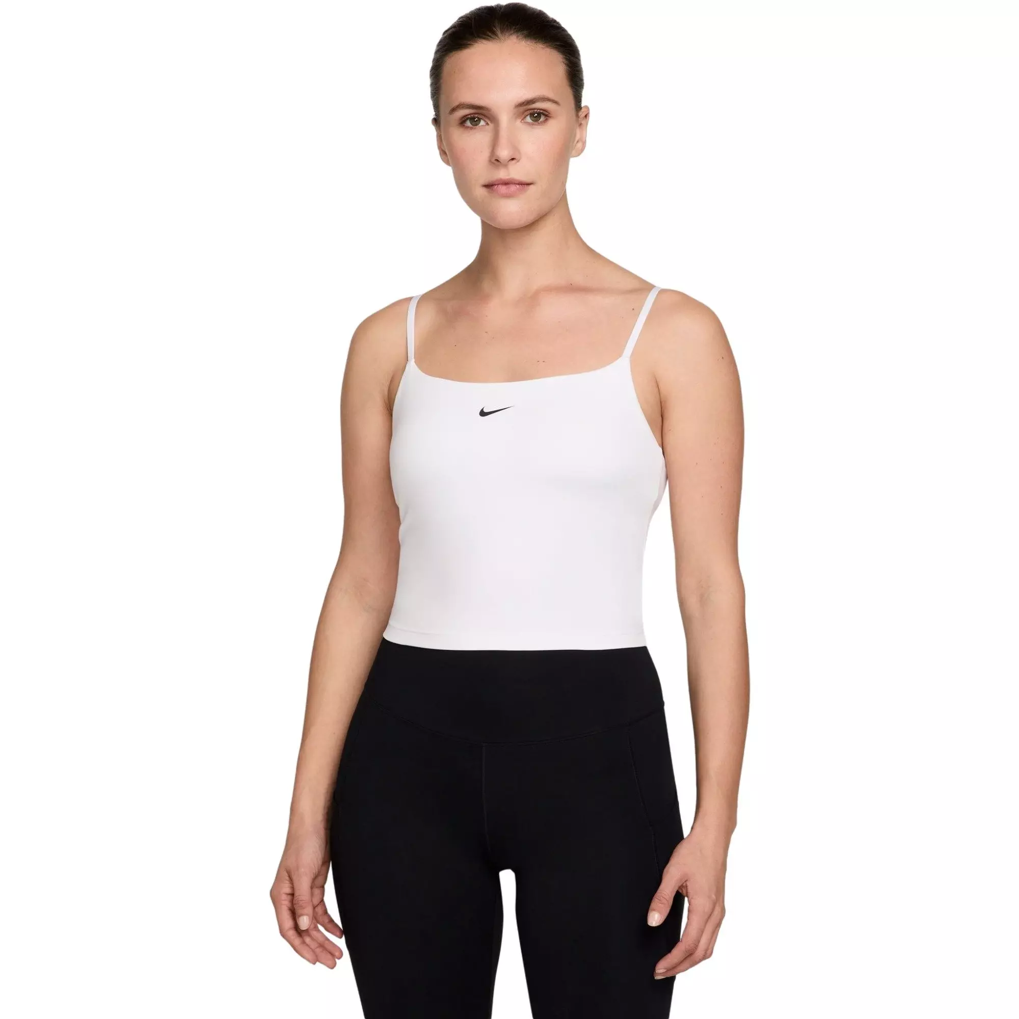 Nike Women's One Padded Adjustable Sports Bra Tank - WHITE