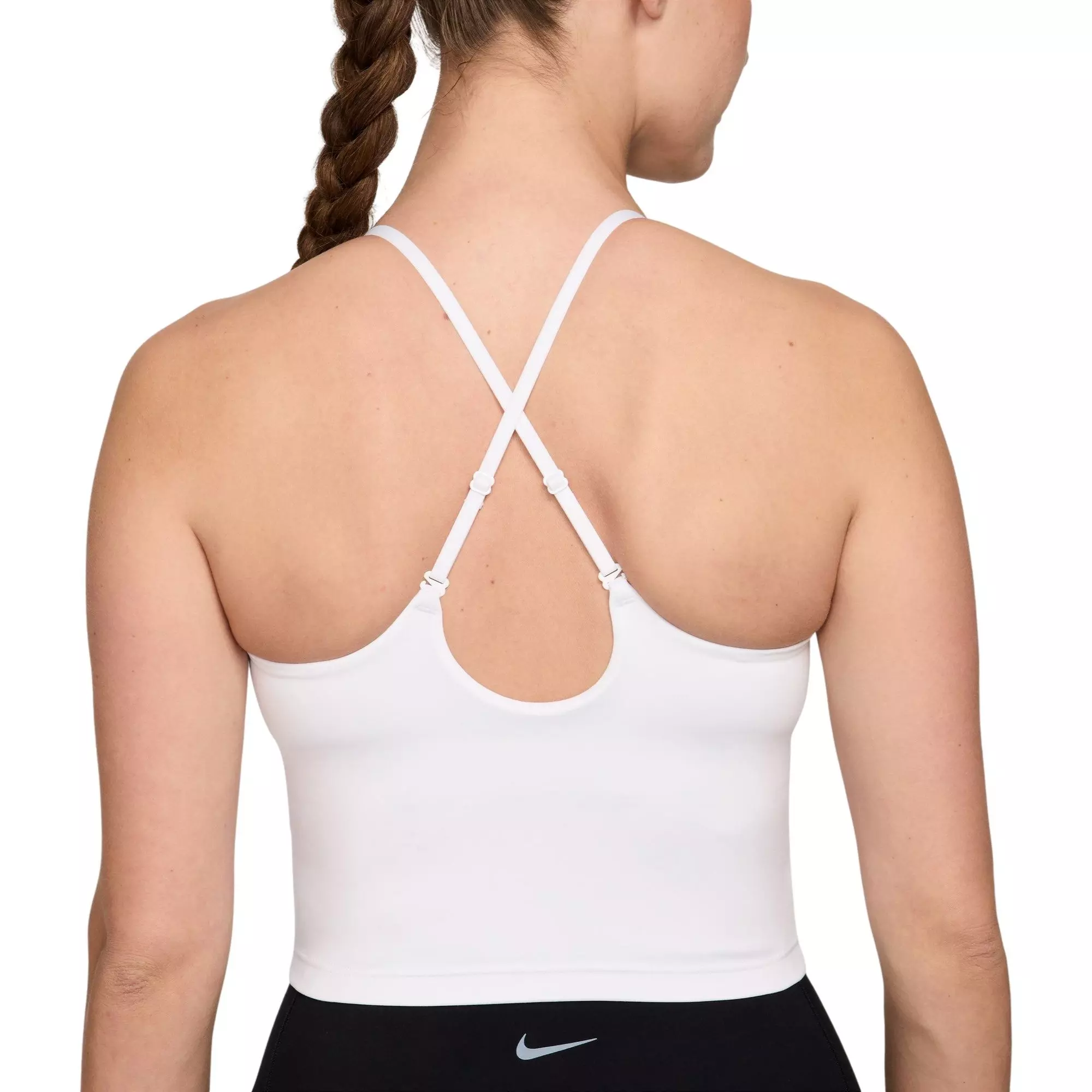 Nike Women's One Padded Adjustable Sports Bra Tank - WHITE