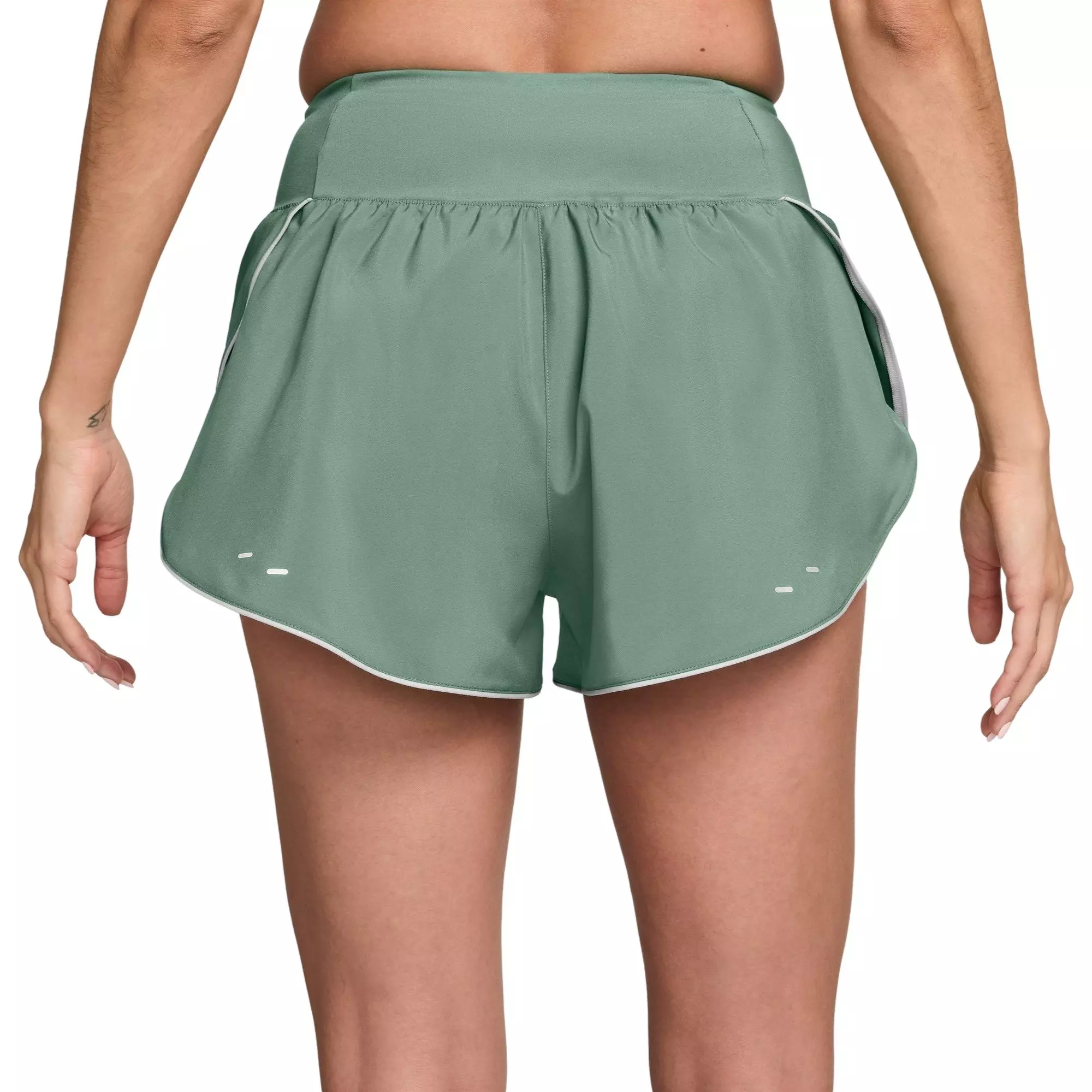 Nike Women's Tempo Swoosh Dri-FIT Mid-Rise Running Shorts - SAGE GREEN