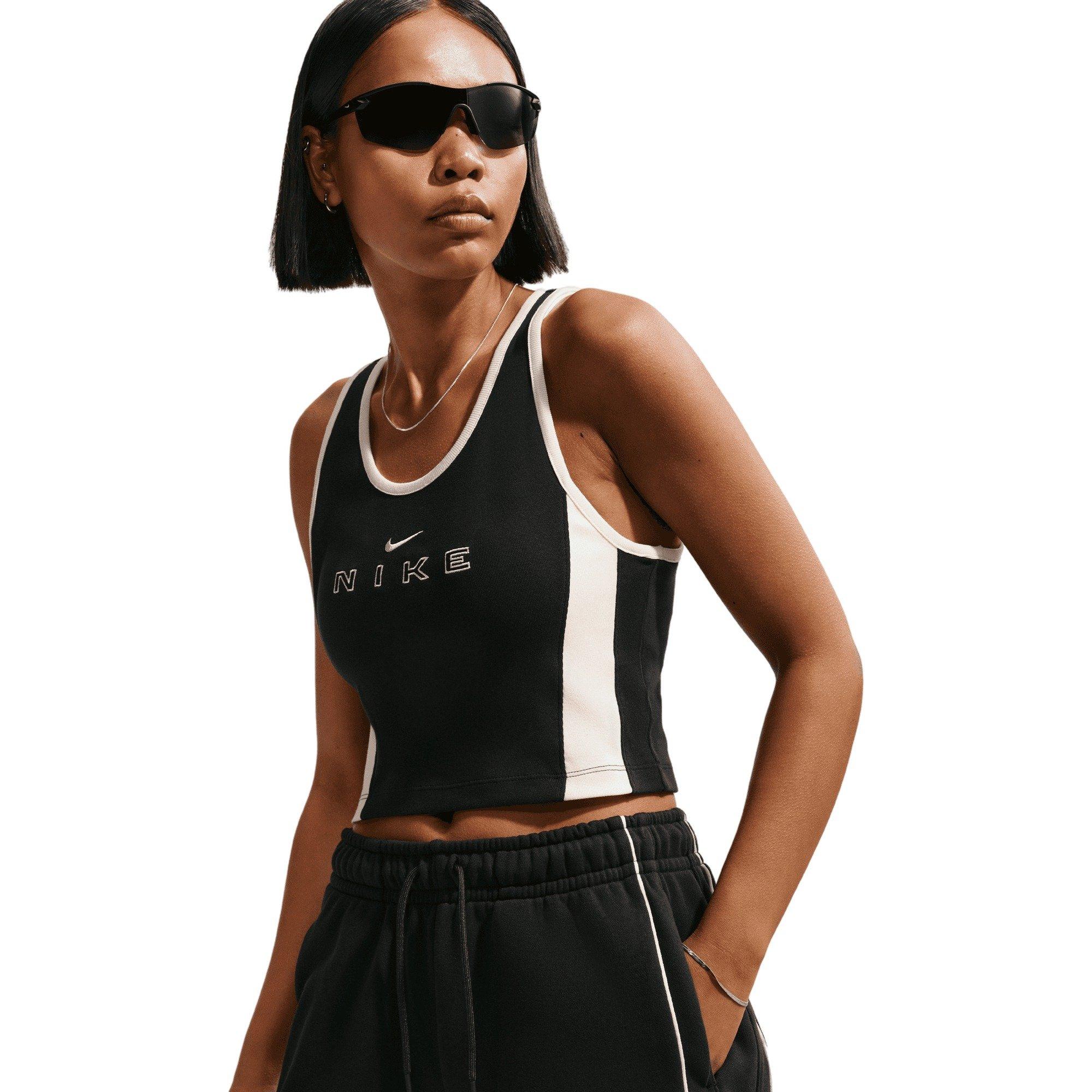 Nike Women's Sportswear Loose Mid-Rise 3" Fleece Shorts - BLACK/WHITE Thumbnail View 5