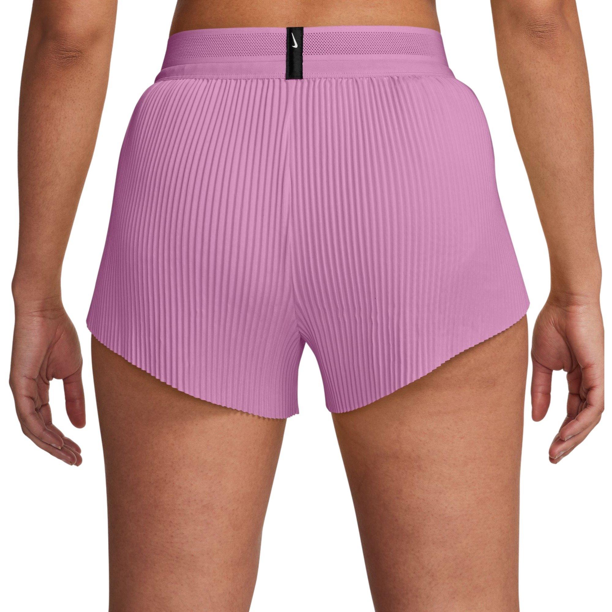 Nike Women's AeroSwift Dri-FIT ADV Mid-Rise 3" Brief-Lined Running Shorts - Magenta - MAGENTA Thumbnail View 2