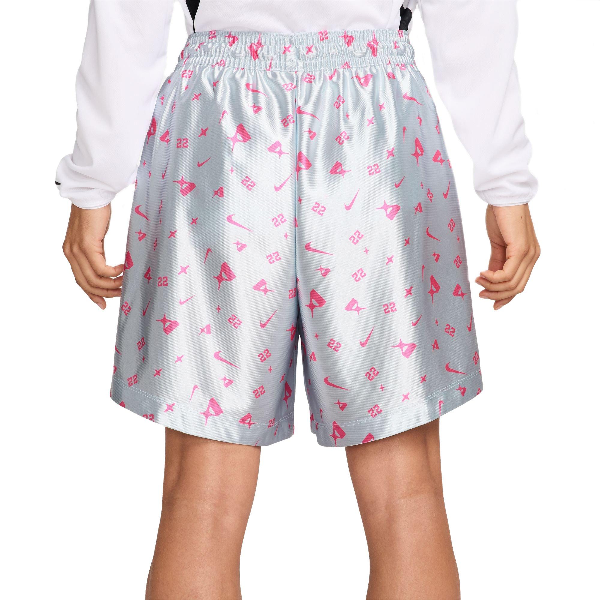 Nike A'ja Wilson "Pure Platinum" Women's Dri-FIT Basketball Short - PURE PLATINUM/HYPER PINK Thumbnail View 2