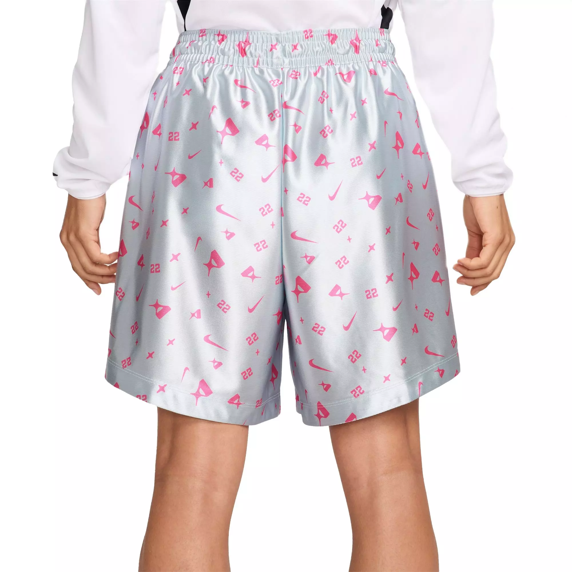 Nike A'ja Wilson "Pure Platinum" Women's Dri-FIT Basketball Short - PURE PLATINUM/HYPER PINK