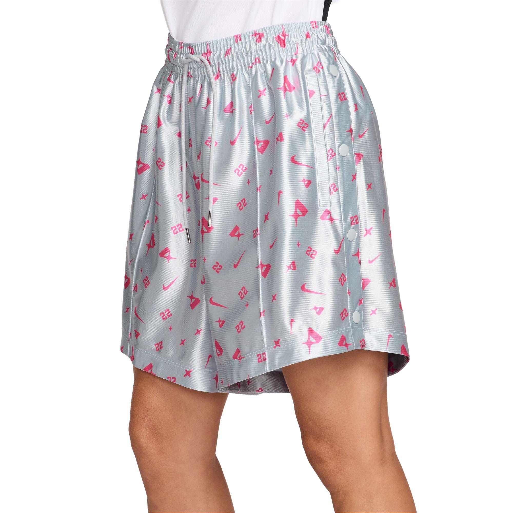 Nike A'ja Wilson "Pure Platinum" Women's Dri-FIT Basketball Short - PURE PLATINUM/HYPER PINK Thumbnail View 3