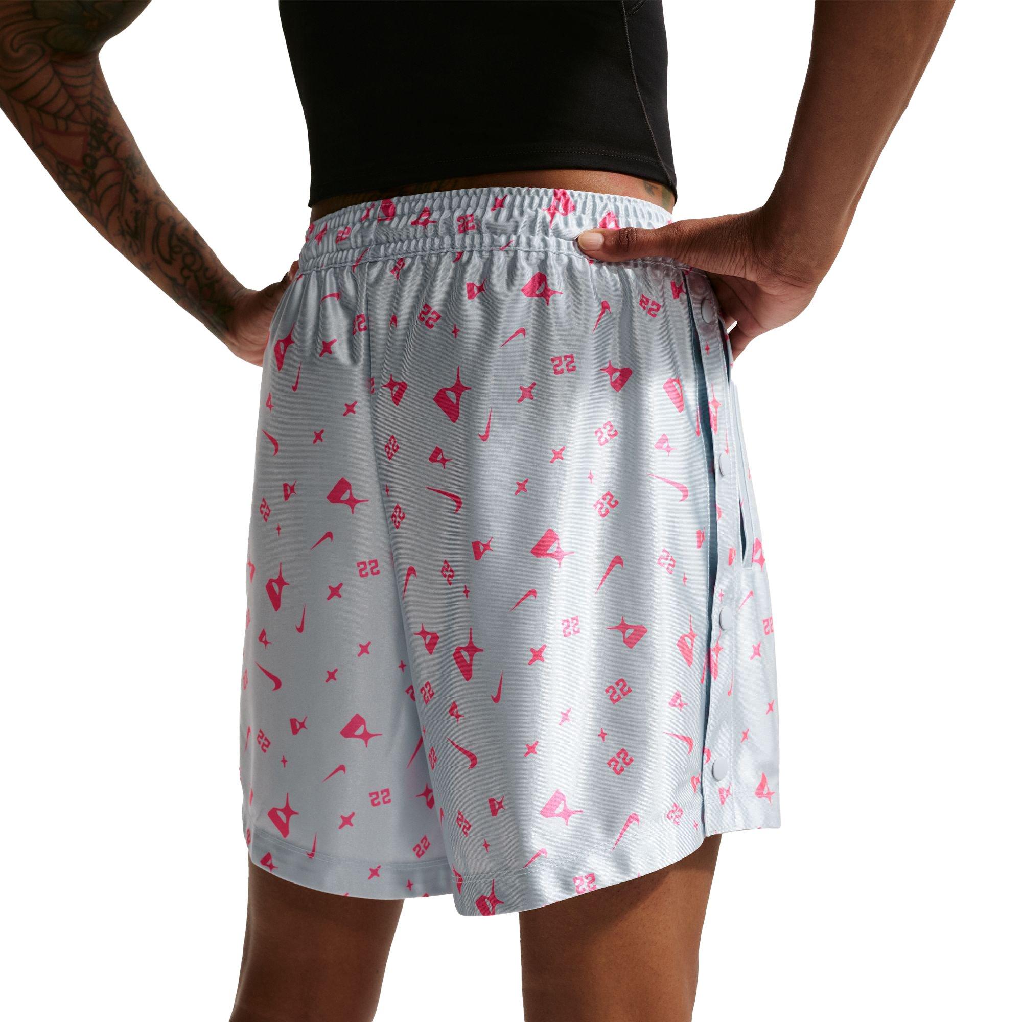 Nike A'ja Wilson "Pure Platinum" Women's Dri-FIT Basketball Short - PURE PLATINUM/HYPER PINK Thumbnail View 4