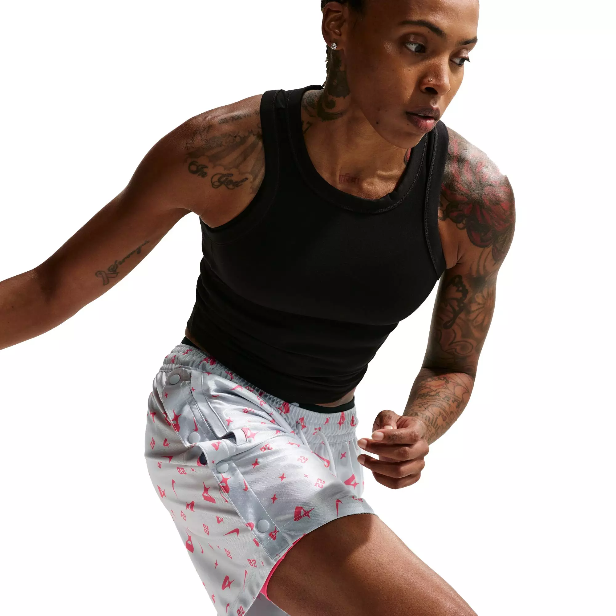 Nike A'ja Wilson "Pure Platinum" Women's Dri-FIT Basketball Short - PURE PLATINUM/HYPER PINK