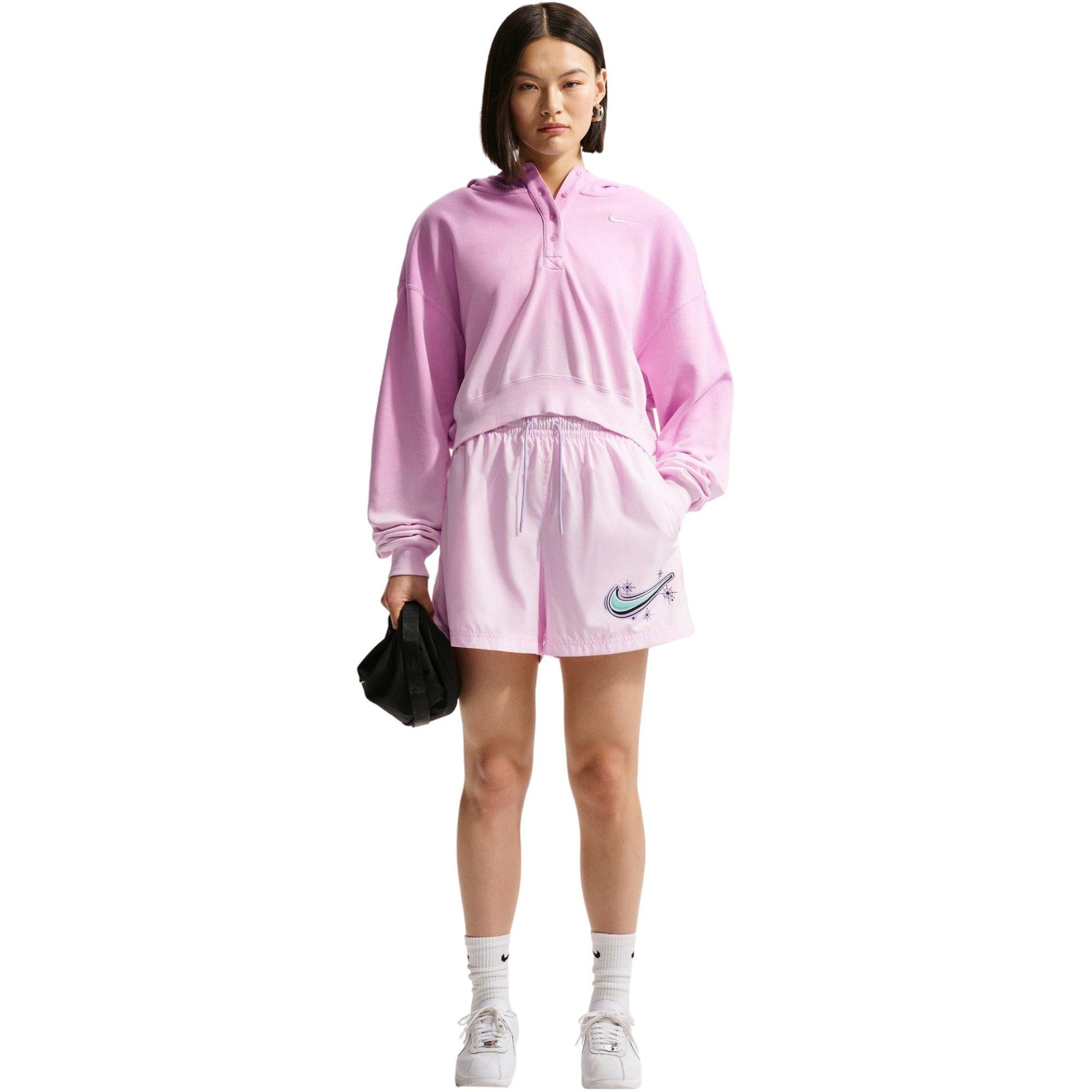 Nike Women's Sportswear Essentials Mid-Rise Woven Shorts - PINK Thumbnail View 1