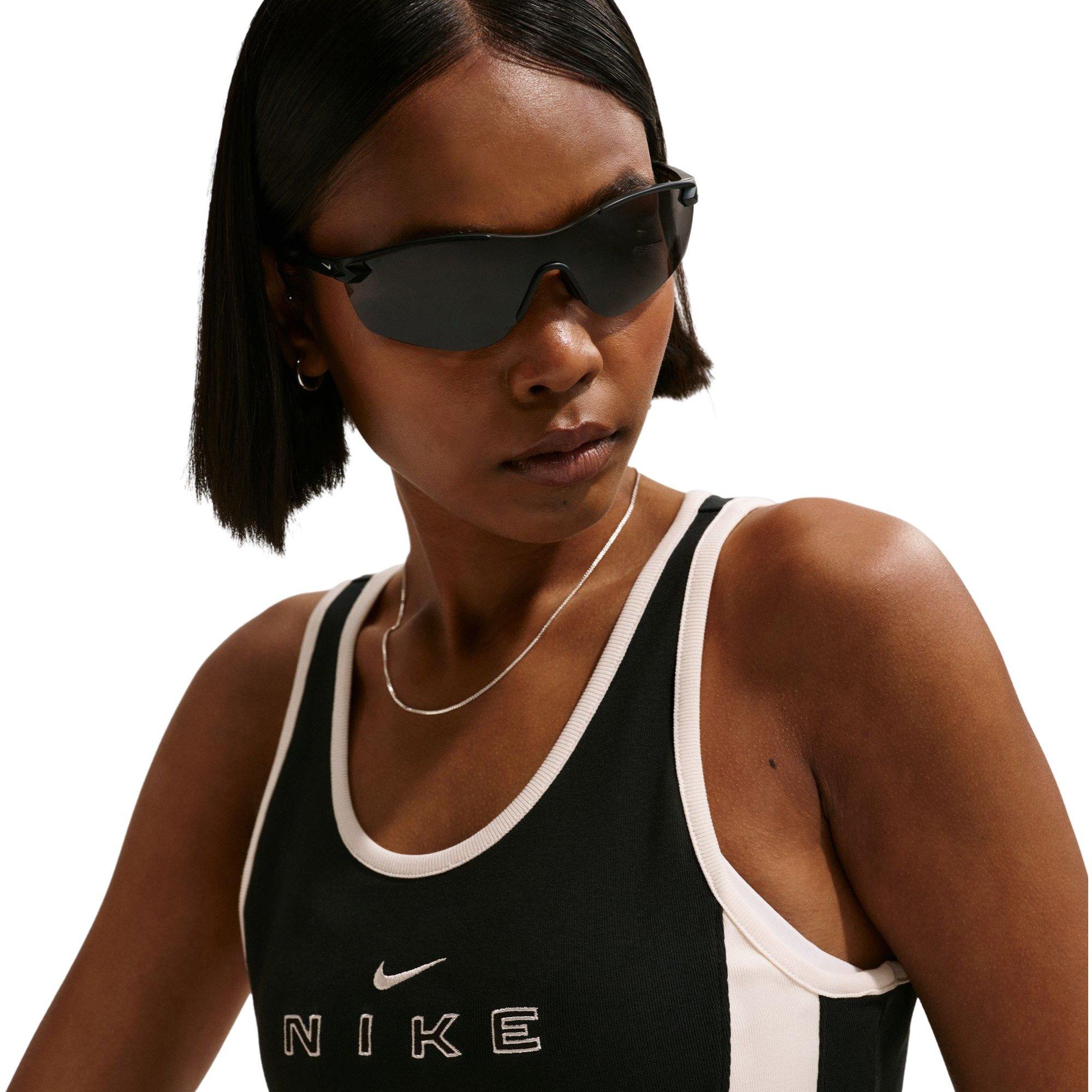 Nike Women's Sportswear Tight Graphic Tank Top - BLACK/WHITE Thumbnail View 5