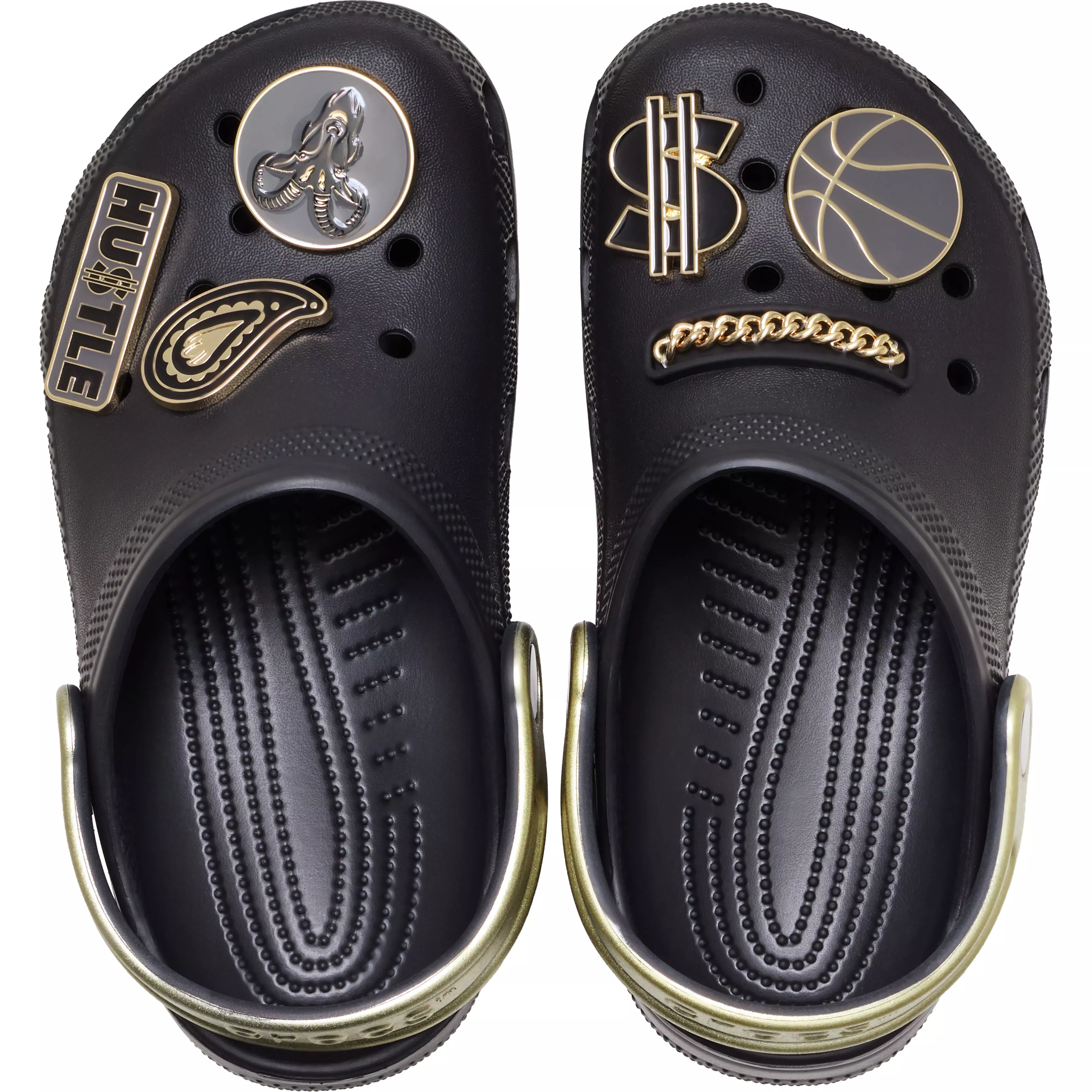 Crocs Classic "Black/Gold" Grade School Boys' Shoe - BLACK/GOLD