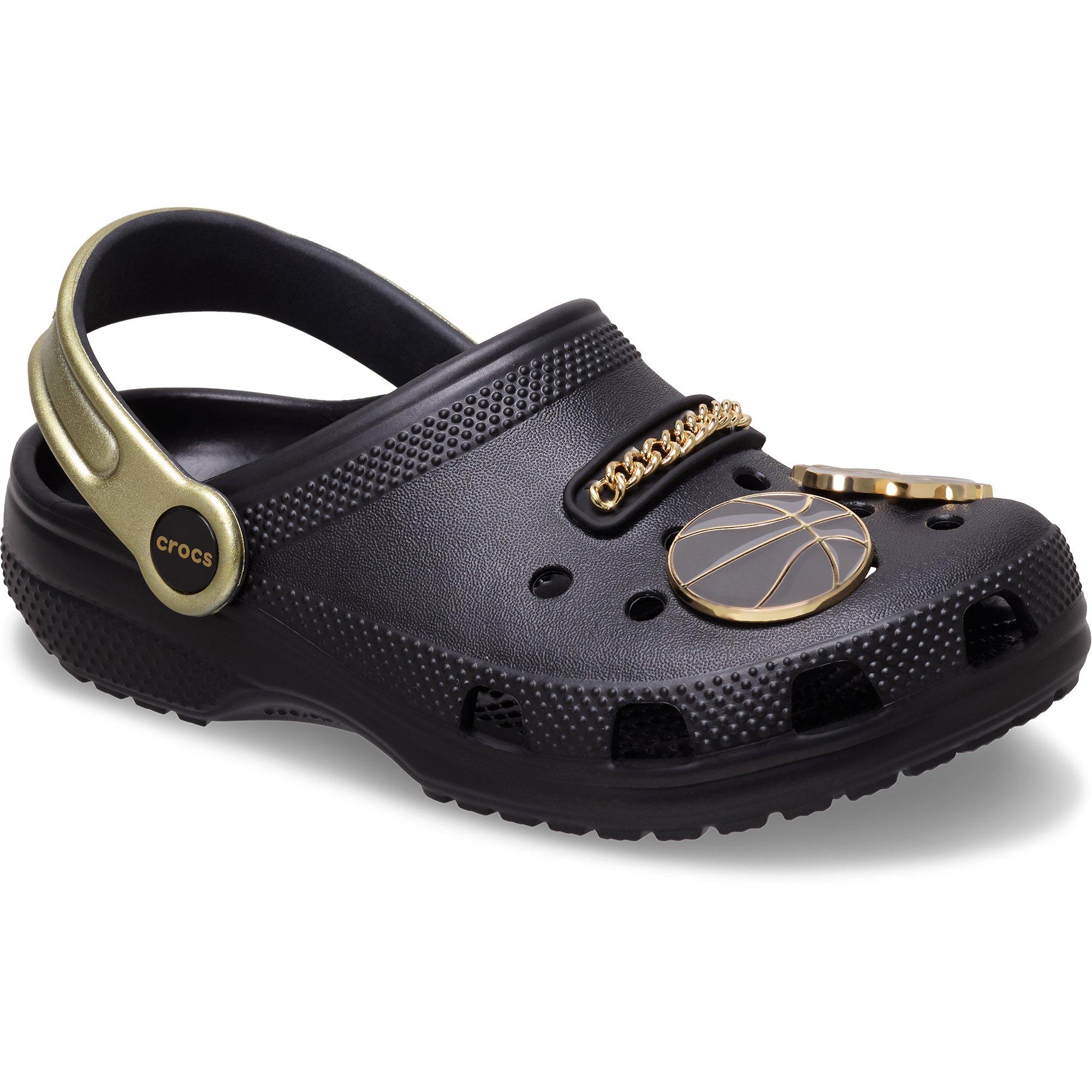 Crocs Classic "Black/Gold" Grade School Boys' Shoe - BLACK/GOLD Thumbnail View 5