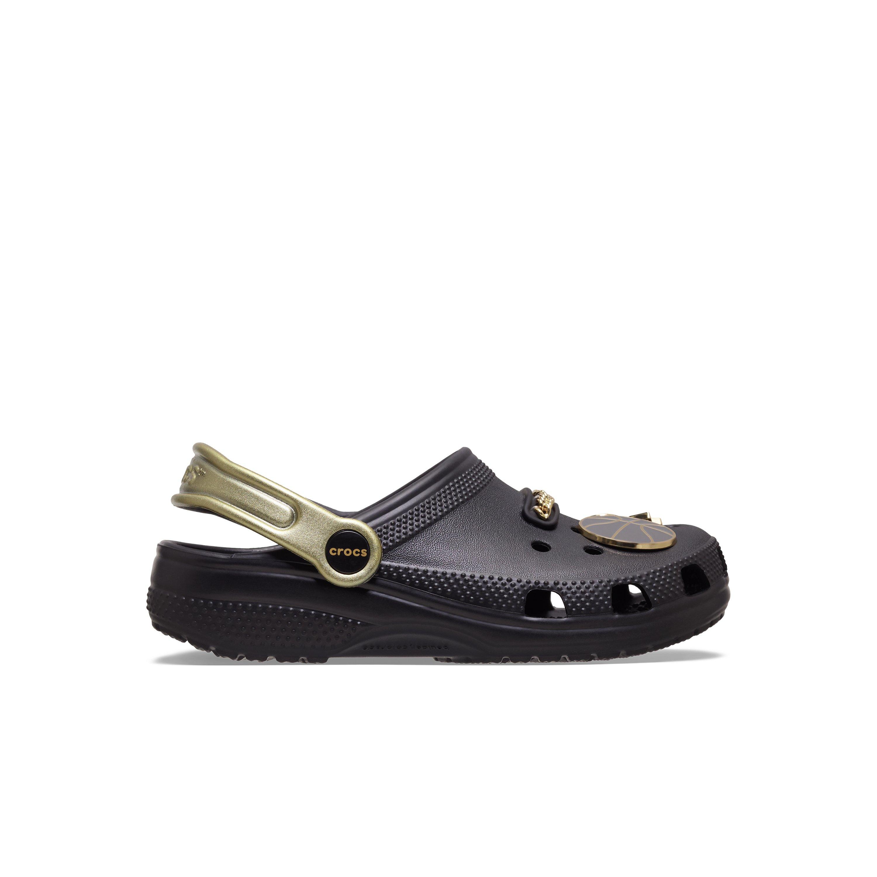 Crocs Classic Preschool Boys' "Black/Gold" Clog