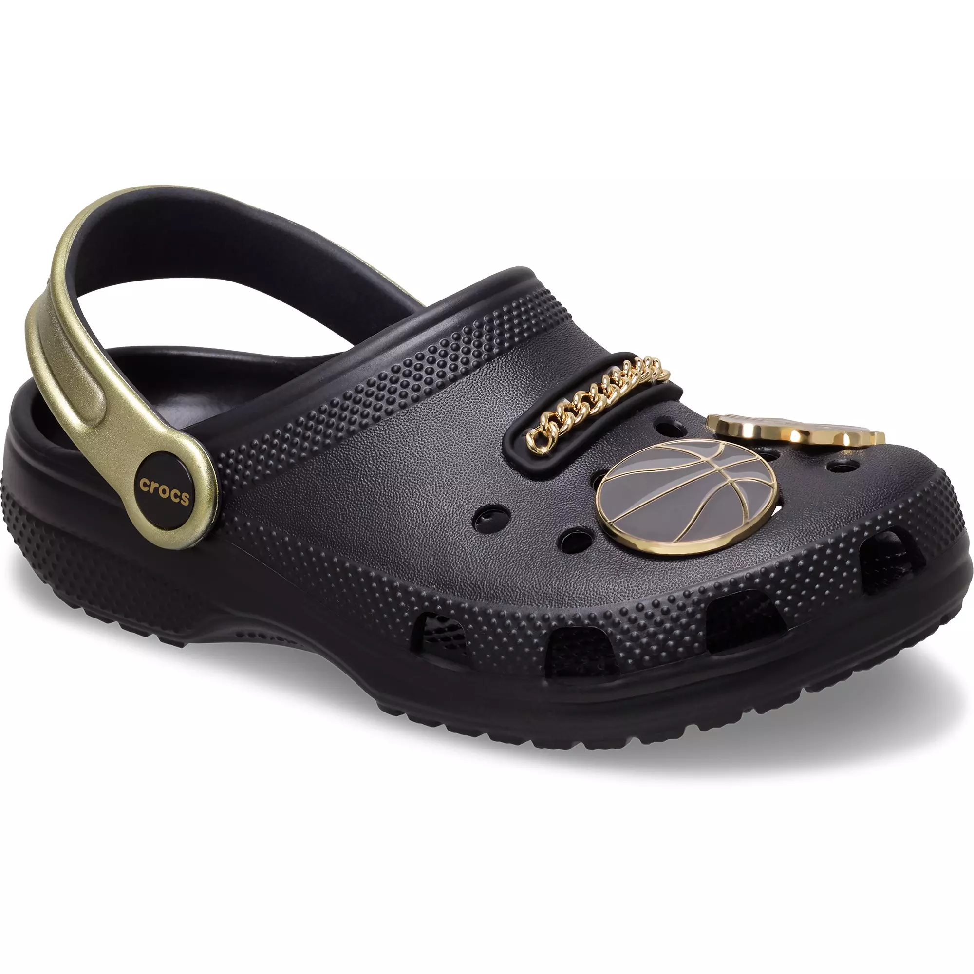 Crocs Classic "Black/Gold" Preschool Boys' Clog - BLACK/GOLD