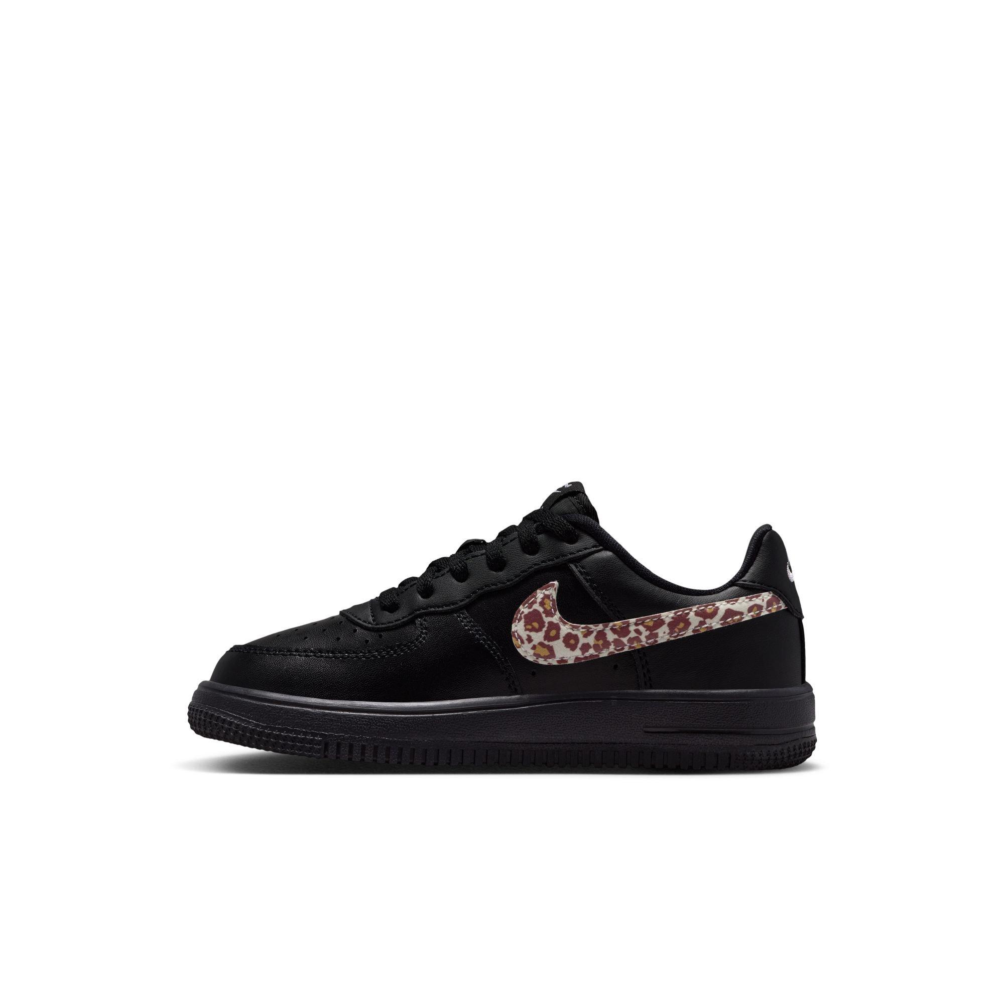 Nike Air Force 1 Low "Black/White" Preschool Girls' Shoe - BLACK Thumbnail View 4
