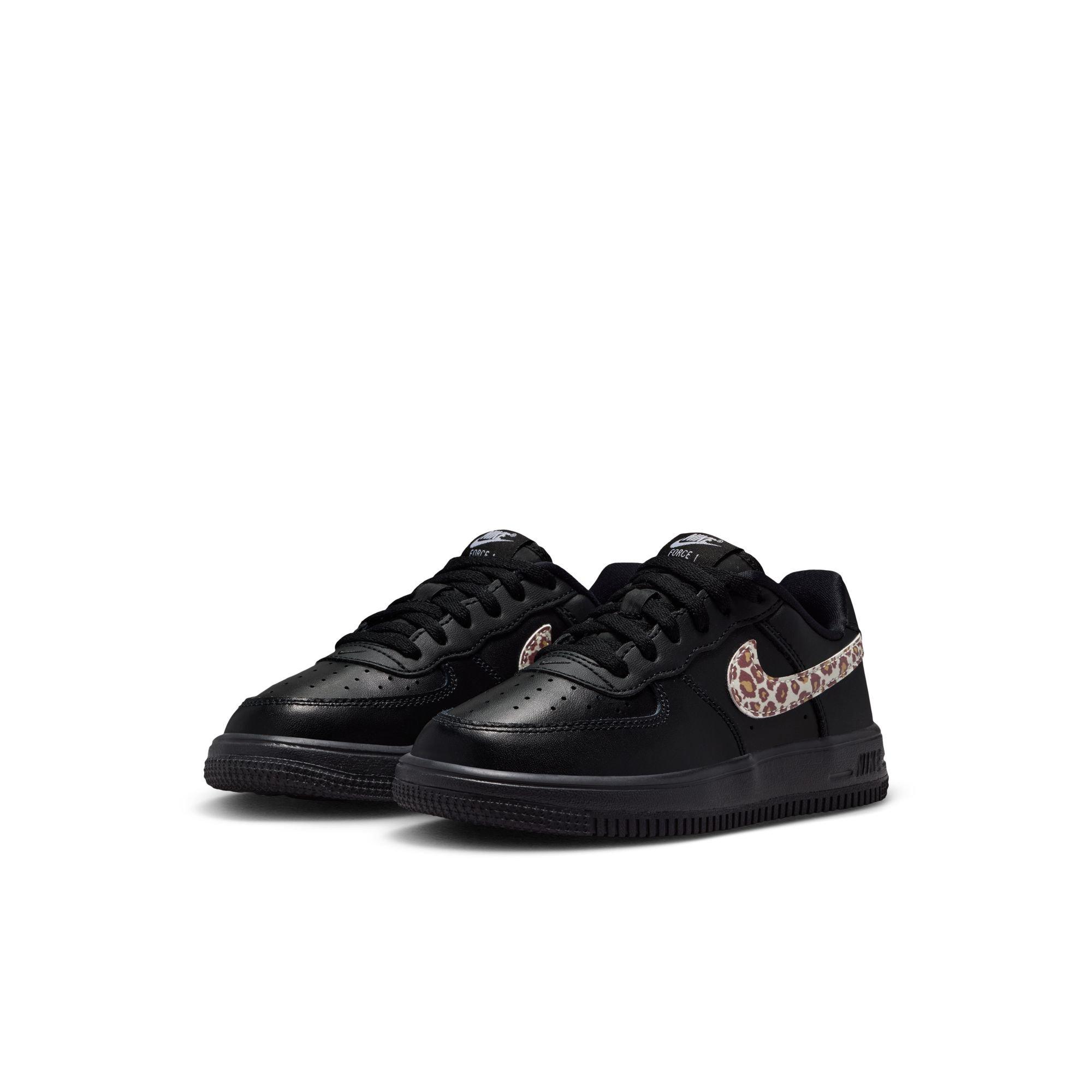 Nike Air Force 1 Low Cheetah "Black/White" Preschool Girls' Shoe - BLACK Thumbnail View 5