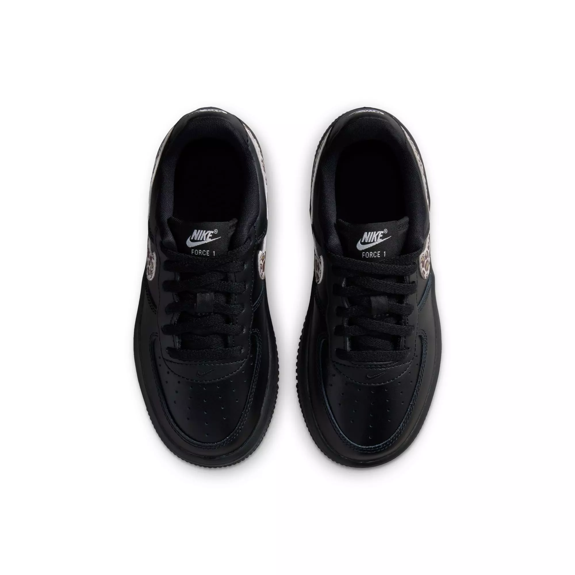 Nike Air Force 1 Low Cheetah "Black/White" Preschool Girls' Shoe - BLACK