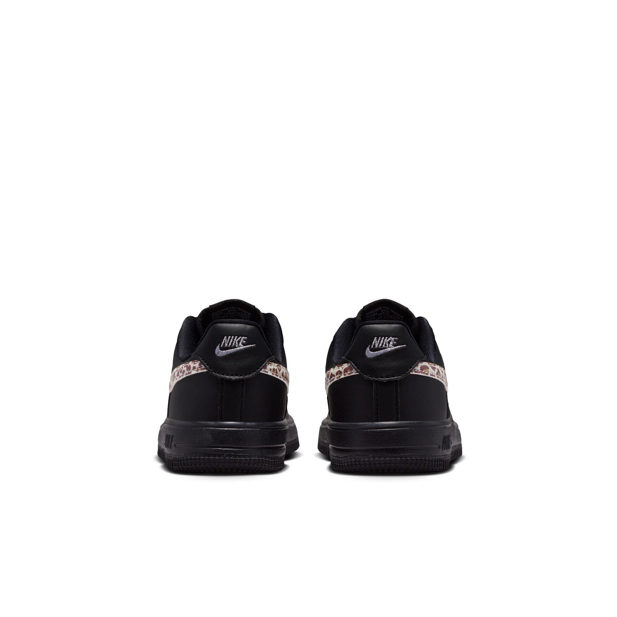 Nike Air Force 1 Low Cheetah "Black/White" Preschool Girls' Shoe - BLACK Thumbnail View 7