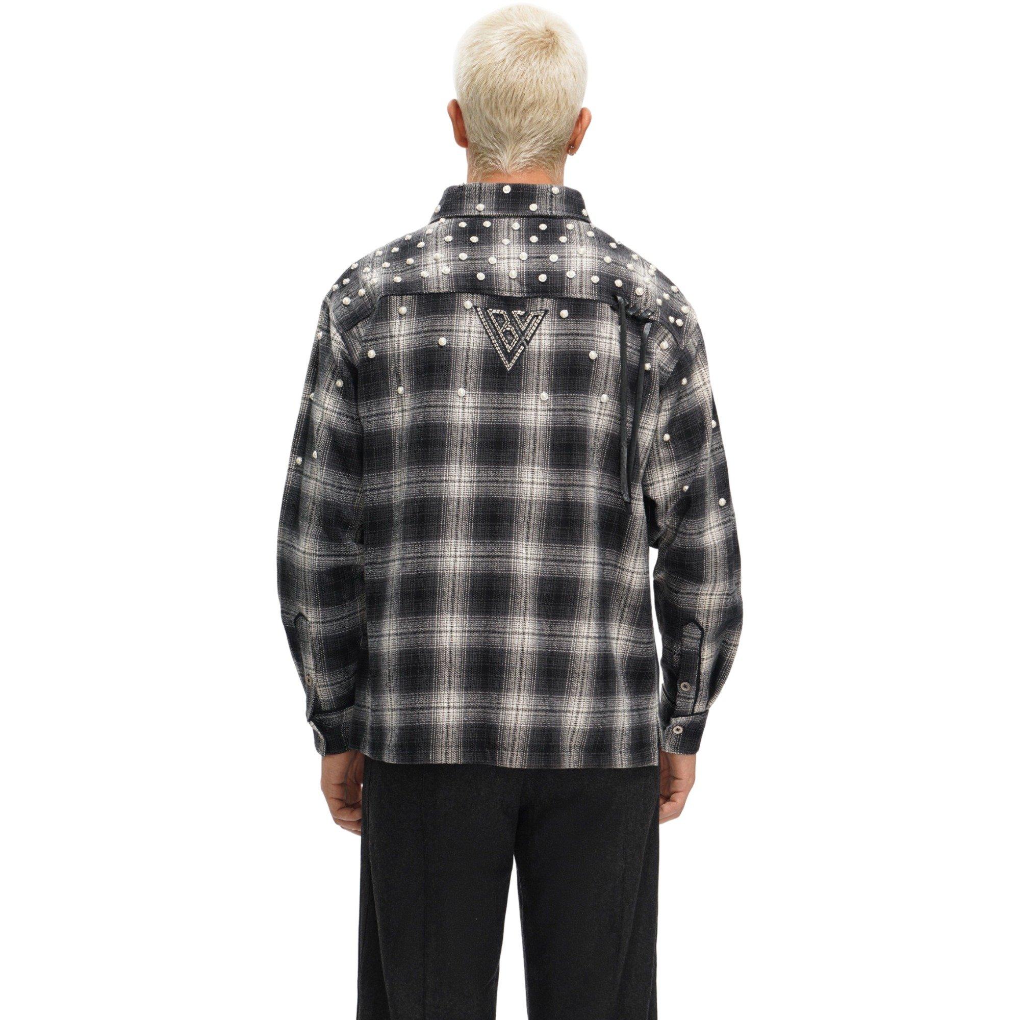 Valabasas Men's Cadense Long-Sleeve Woven Shirt - Black/White - BLACK Thumbnail View 2