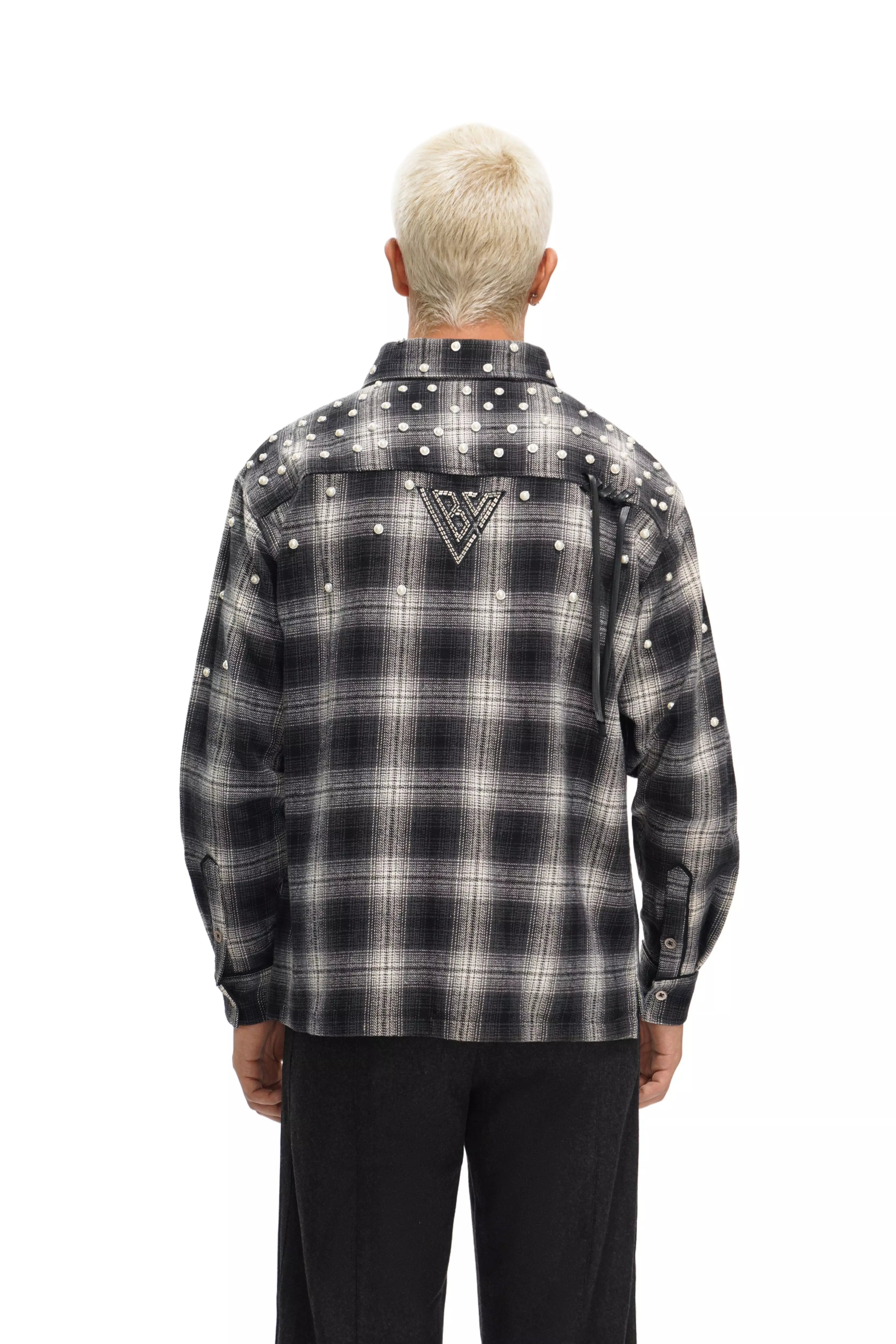 Valabasas Men's Cadense Long-Sleeve Woven Shirt - Black/White - BLACK