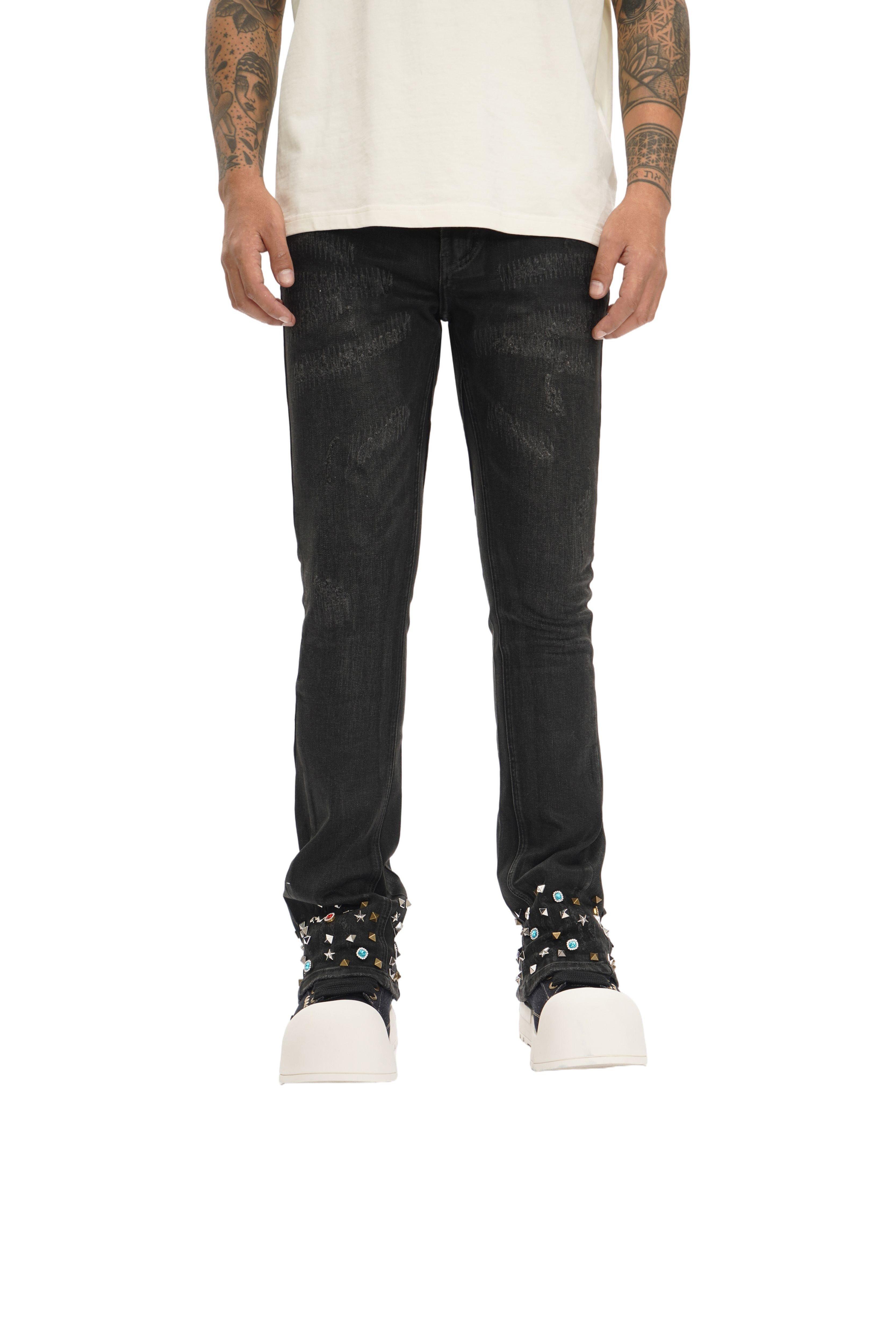 Ion Stacked Denim Jeans - Grey Washed Wax | Hibbett