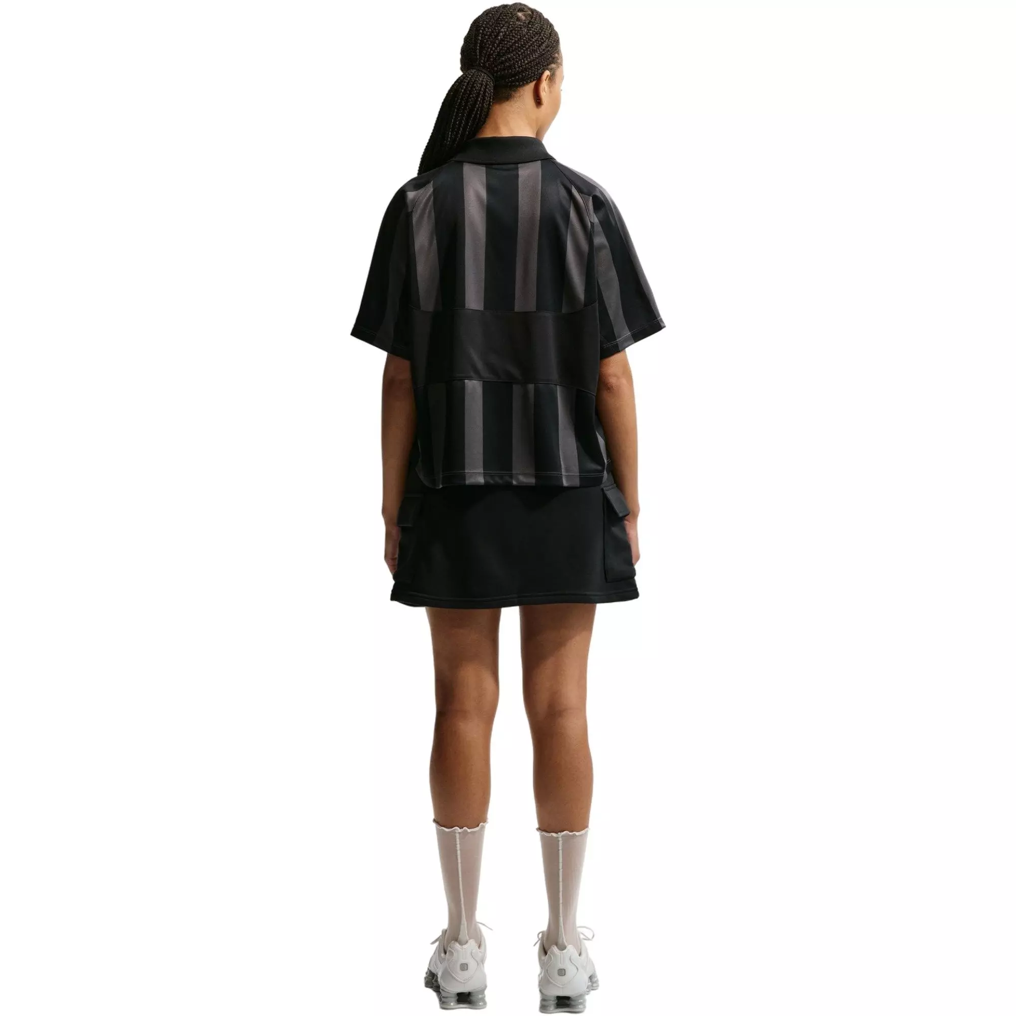 Nike Women's Sportswear Oversized Jersey - Black/Grey - BLACK/GREY