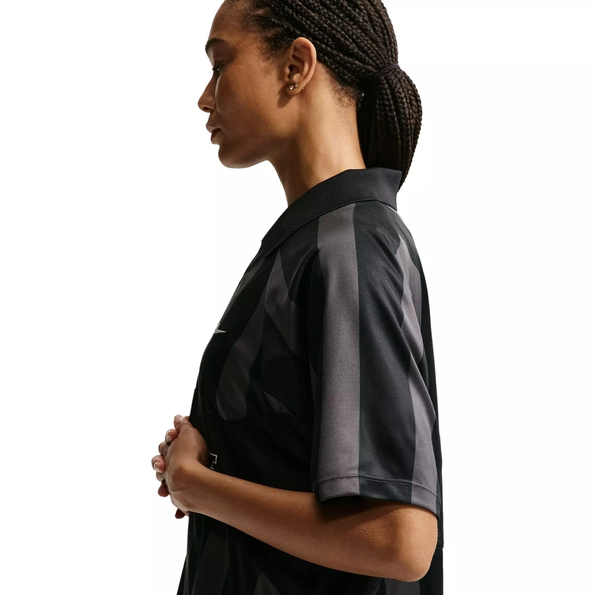 Nike Women's Sportswear Oversized Jersey - BLACK/GREY