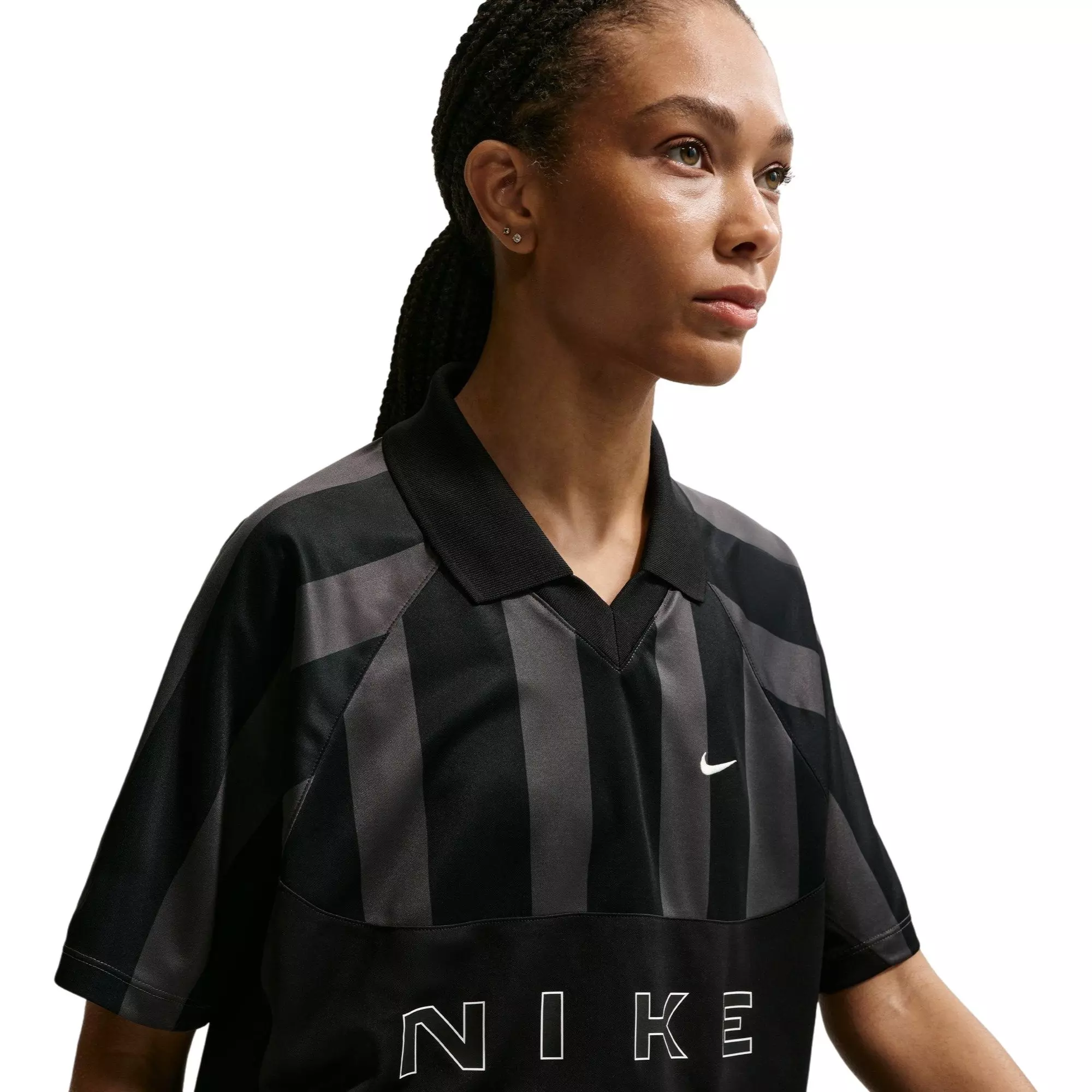 Nike Women's Sportswear Oversized Jersey - BLACK/GREY